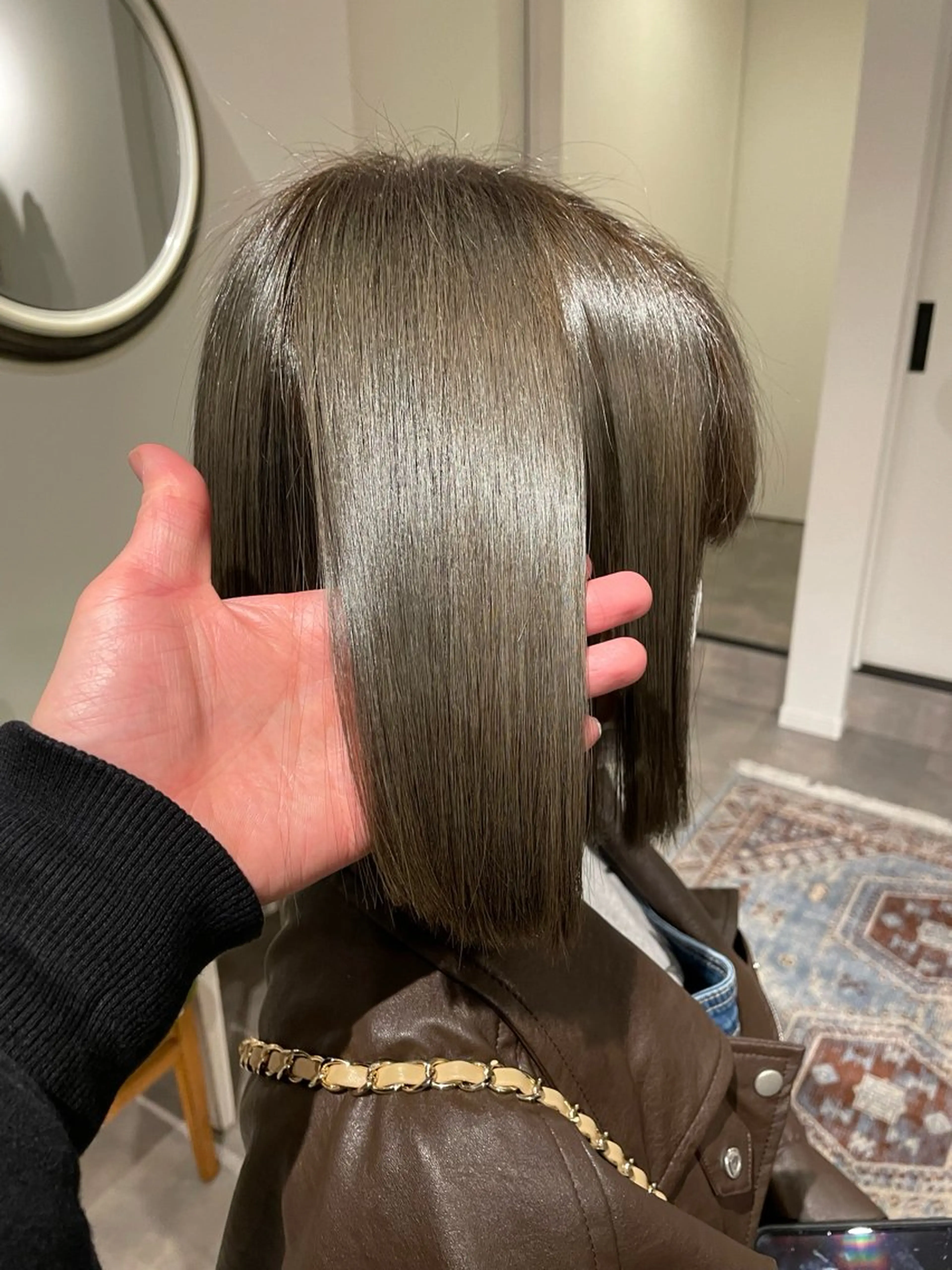 ミディアム カラー ヘアカラー トリートメント 悦喜 雅史のヘアスタイル