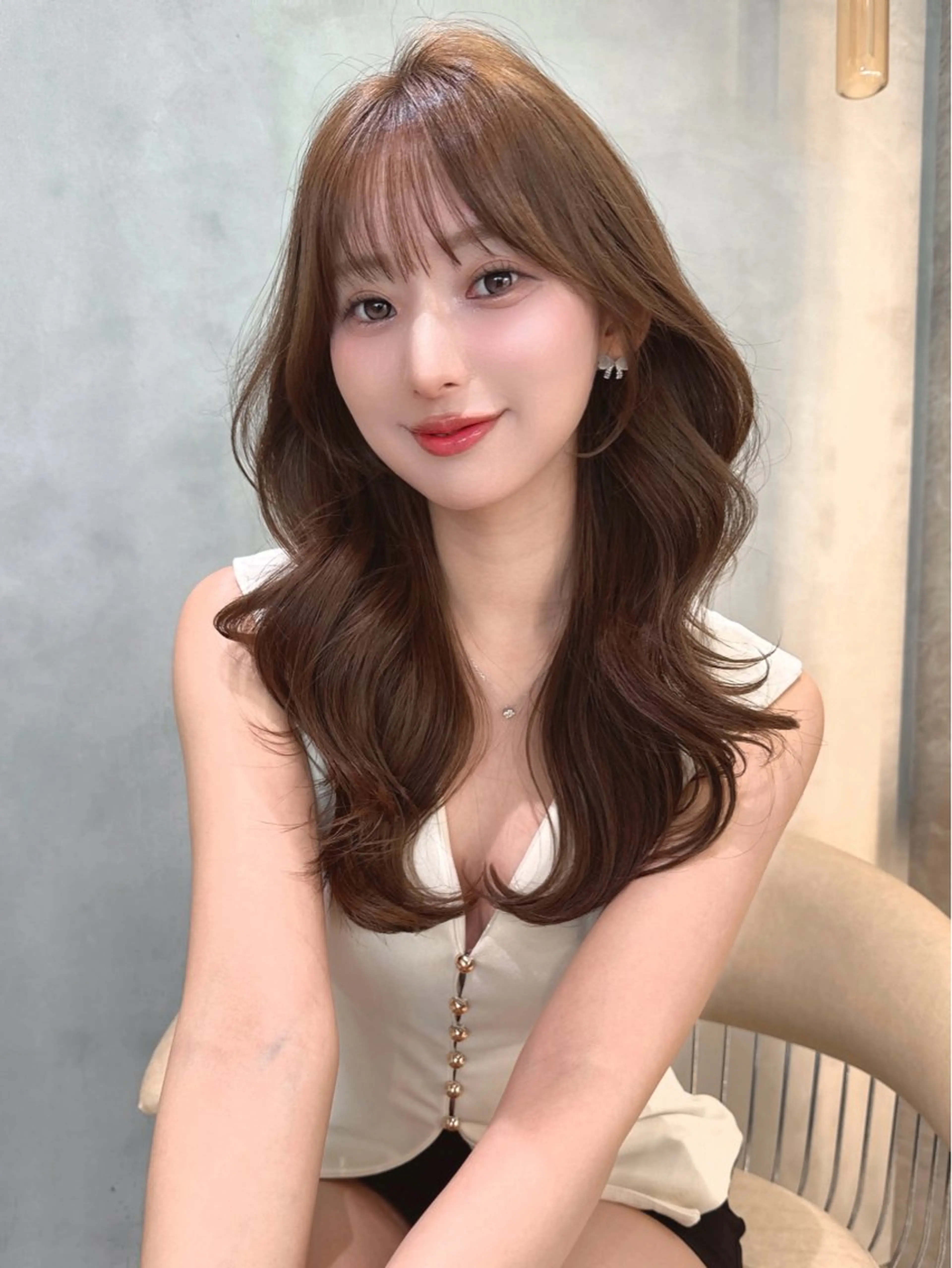 ロング カラー カット ヘアカラー トリートメント レイヤーカット/ 顔周り 五島巨幹のヘアスタイル