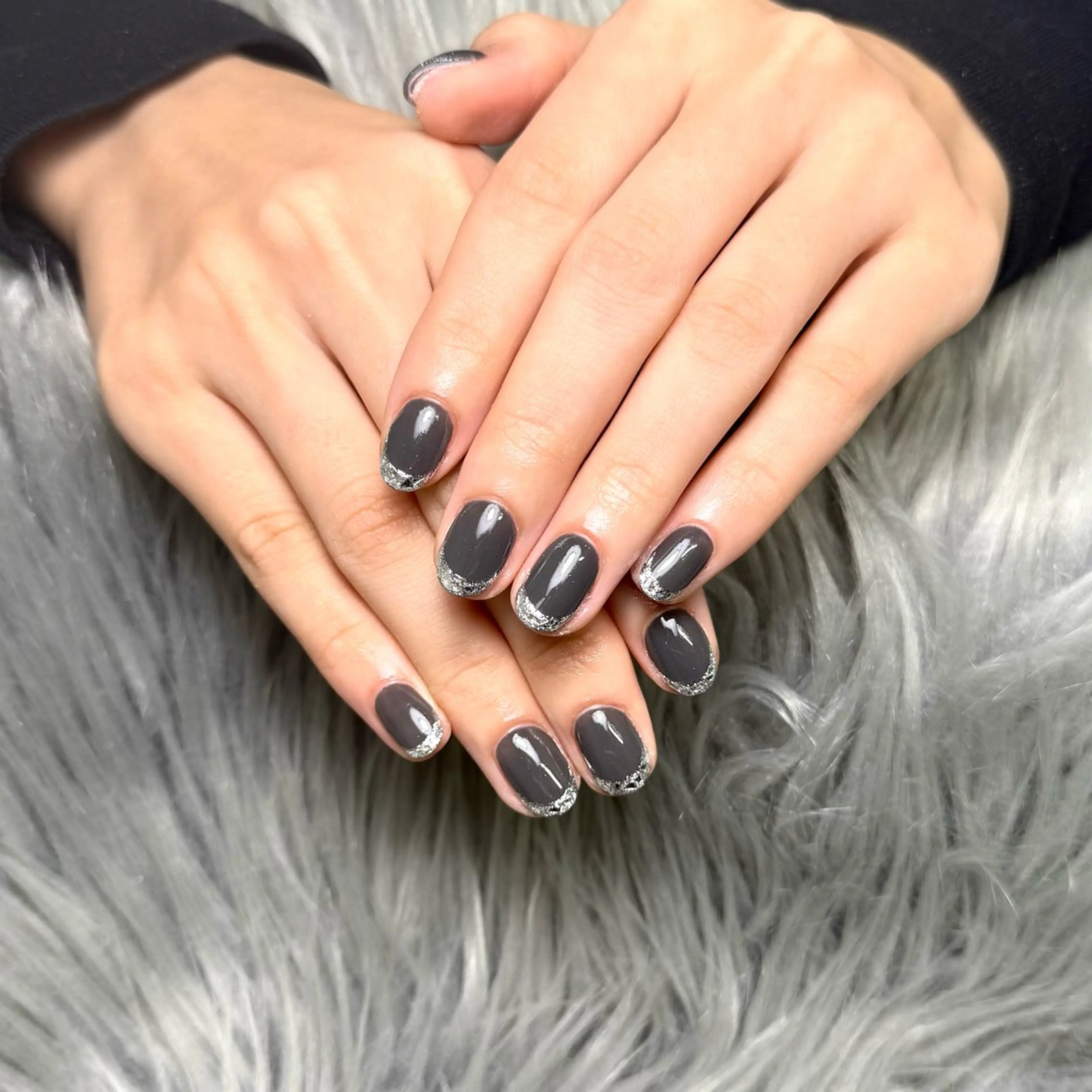 ネイル フレンチネイル ガラスフレンチ nail salon h🎀小夏のネイルデザイン