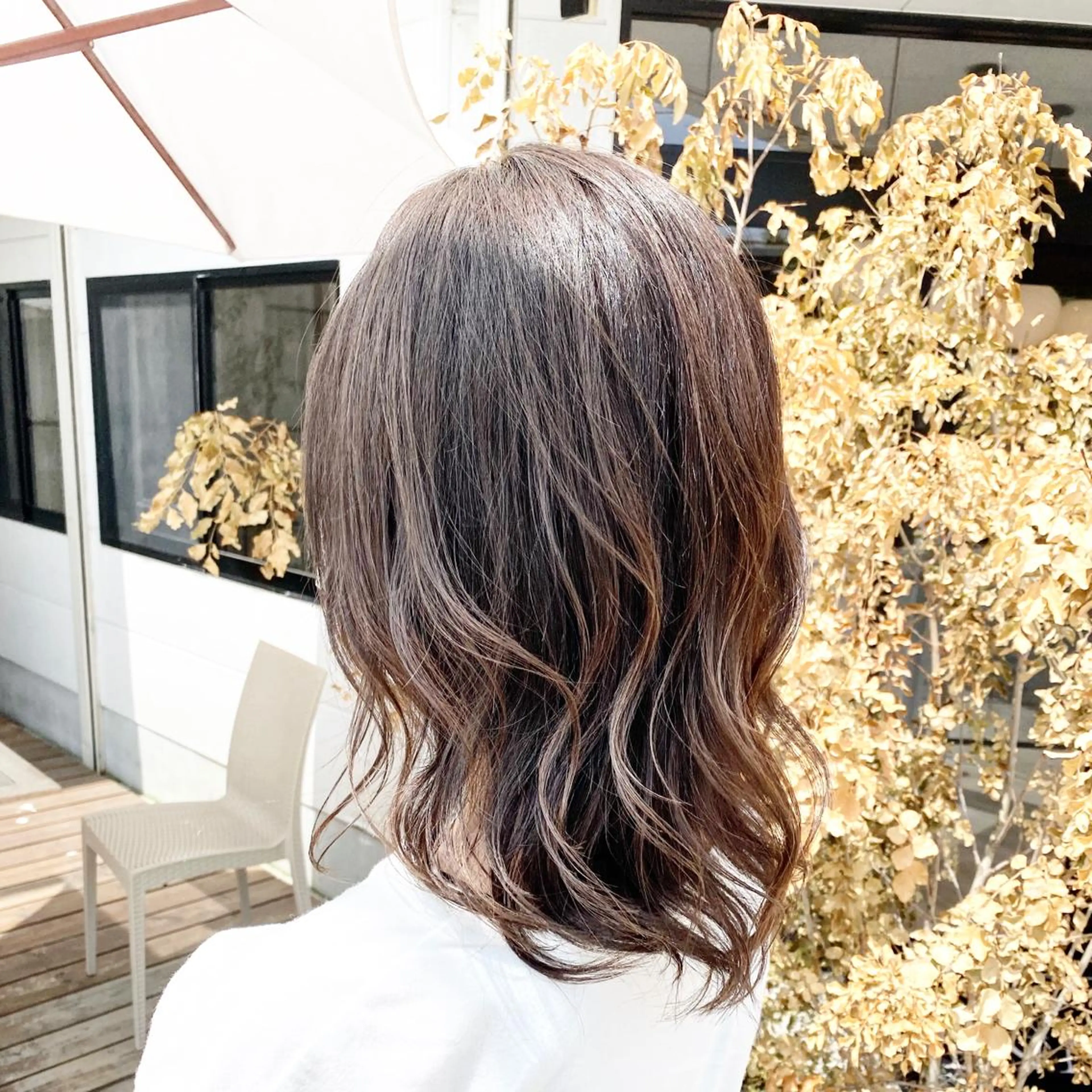 ミディアム カラー ヘアカラー トリートメント 大橋 輝久のヘアスタイル