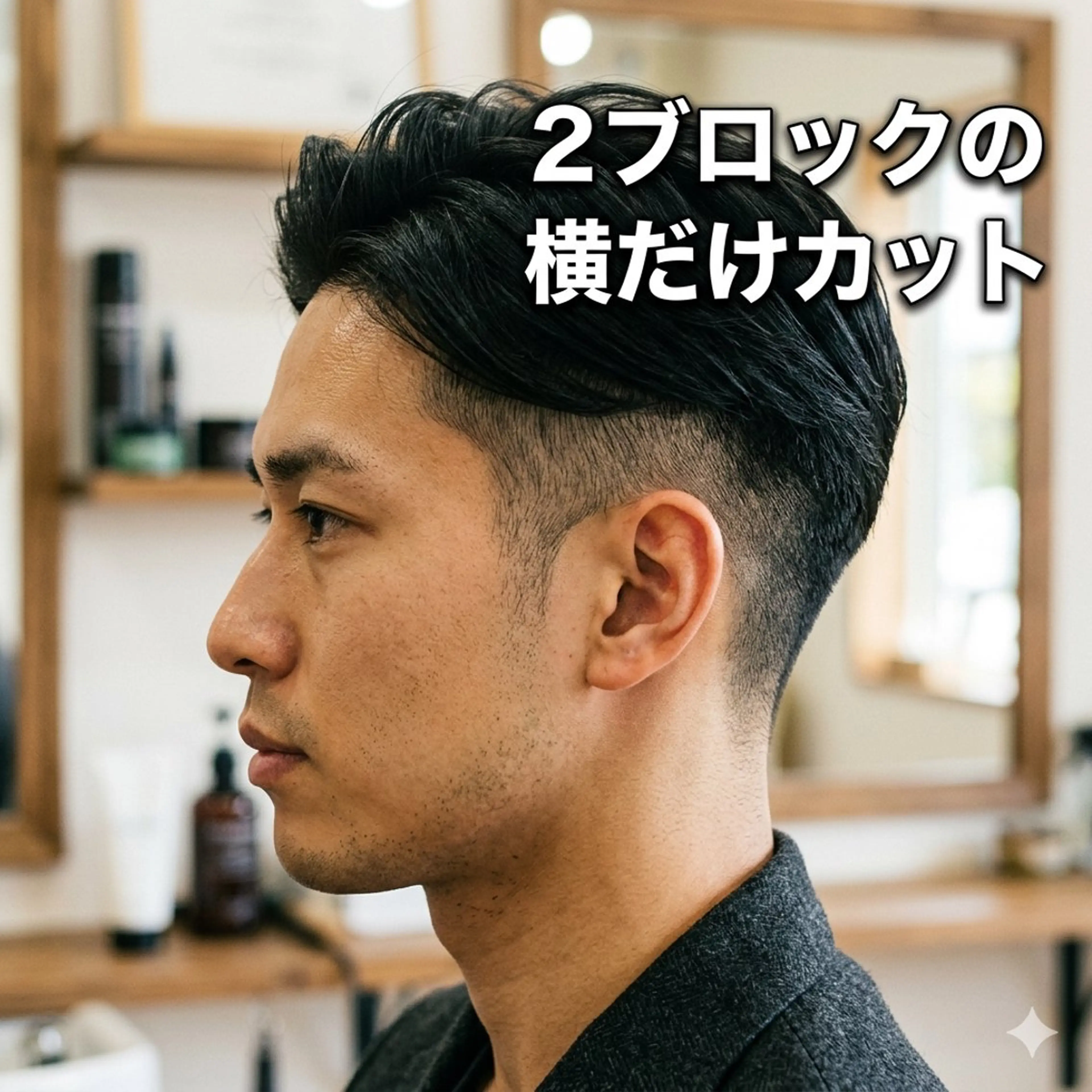 【メンズ限定】2ブロックのサイドのカット¥550円の写真