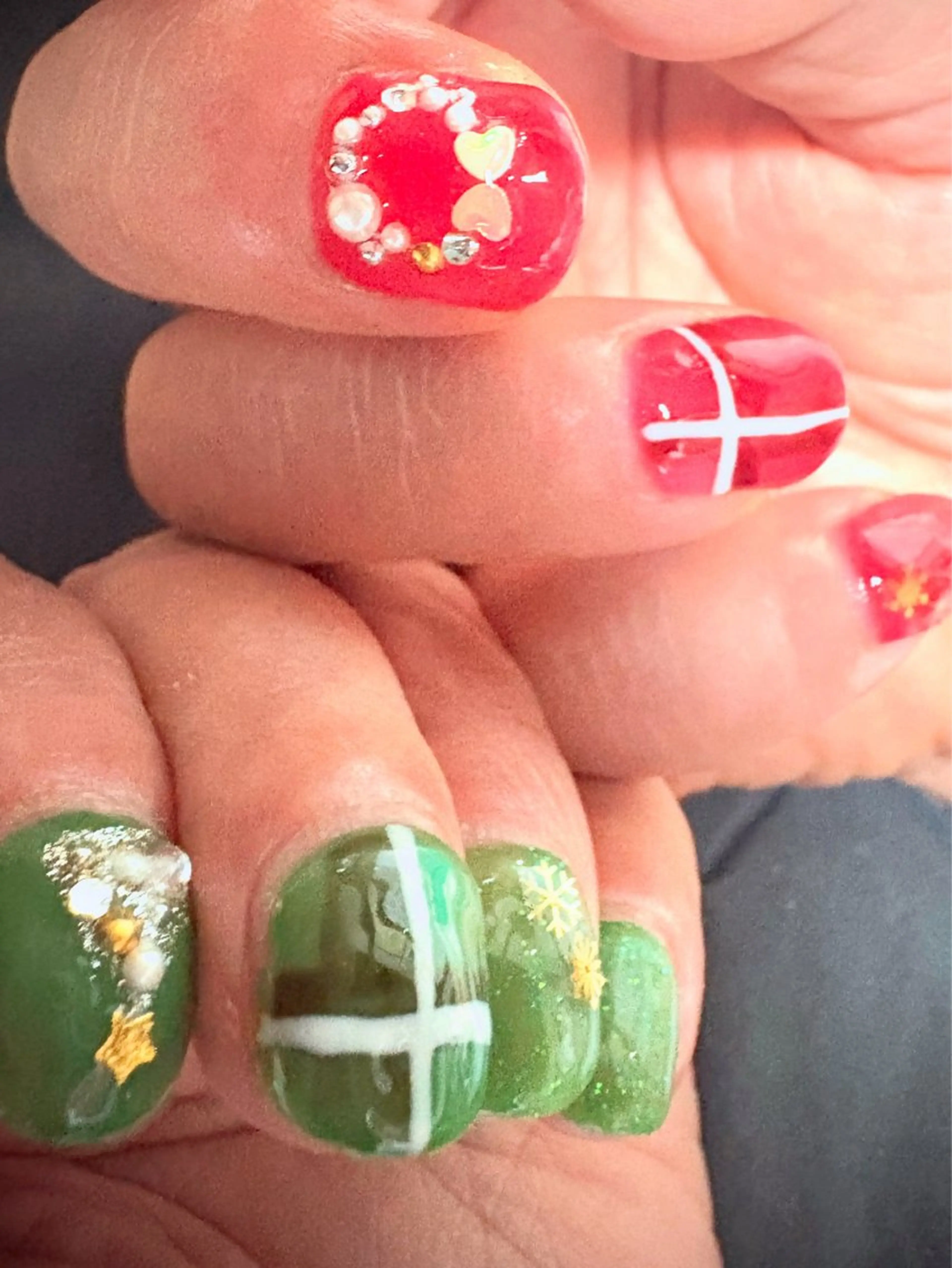 ネイル 冬ネイル クリスマス フットネイル nail.s misatoのネイルデザイン