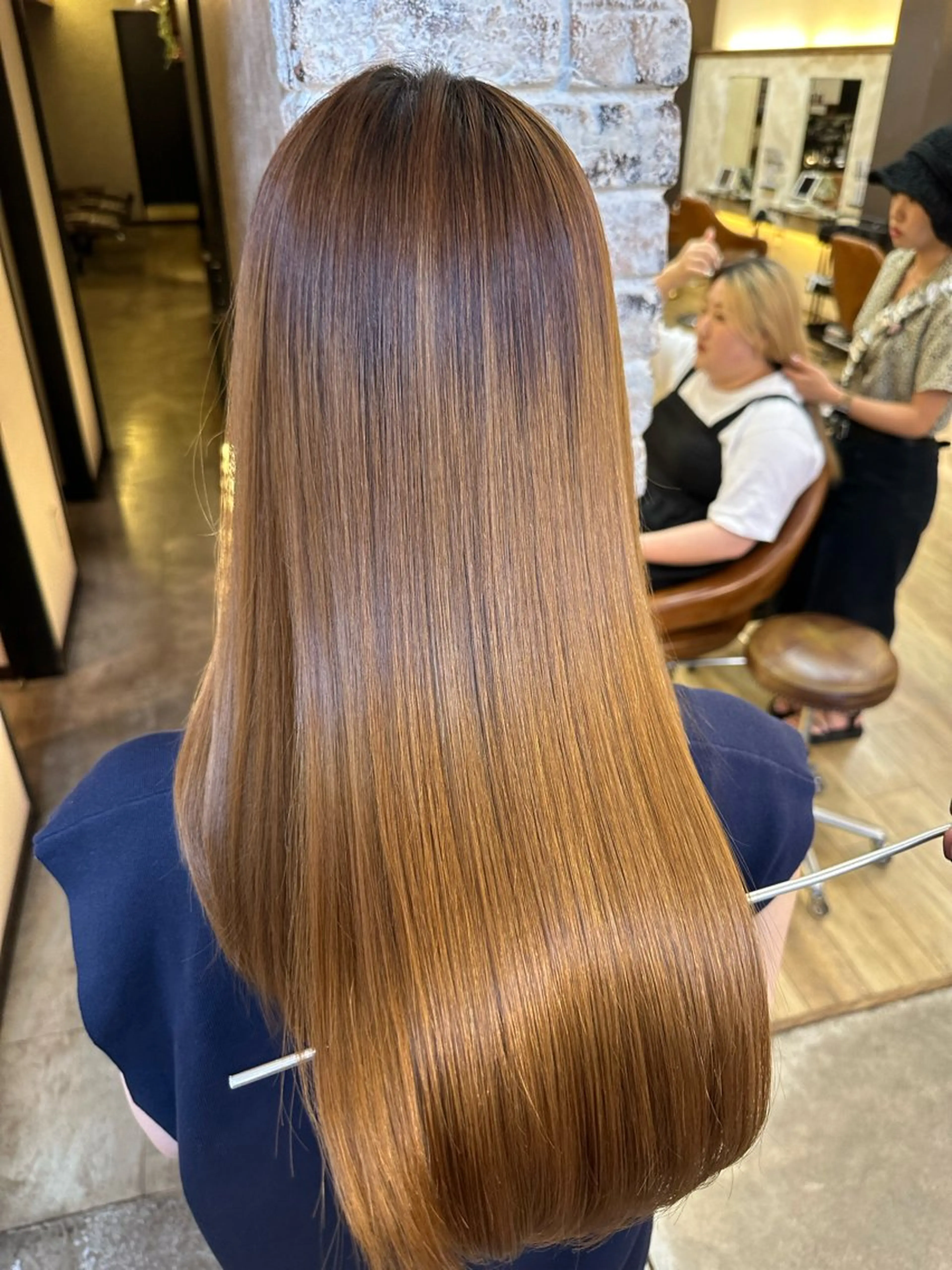 ロング 縮毛矯正 ブリーチ/透明感カラ ー　Kaitoのヘアスタイル