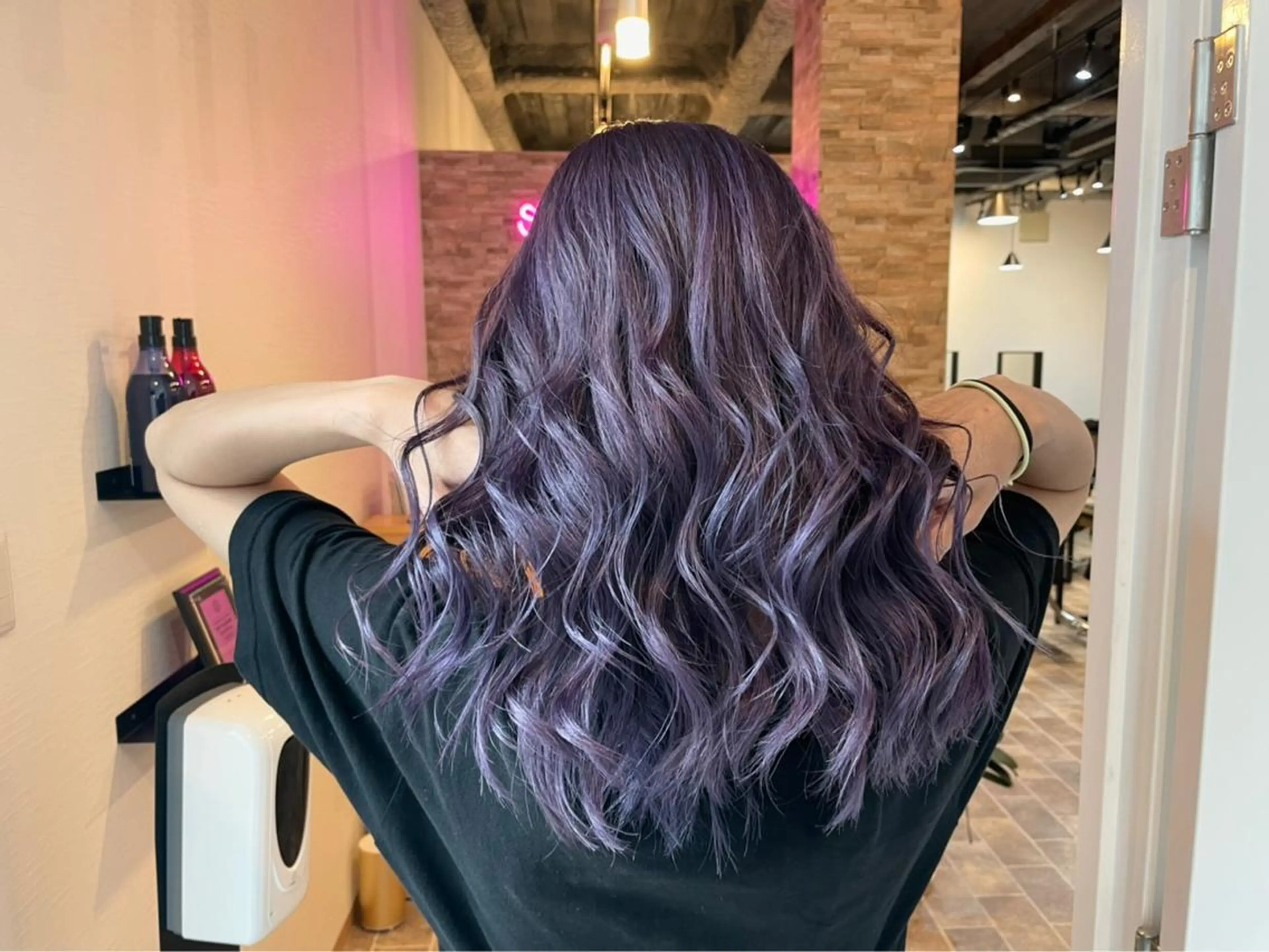 ロング カラー ヘアカラー&縮毛矯正 STAR☆RIVERのヘアスタイル