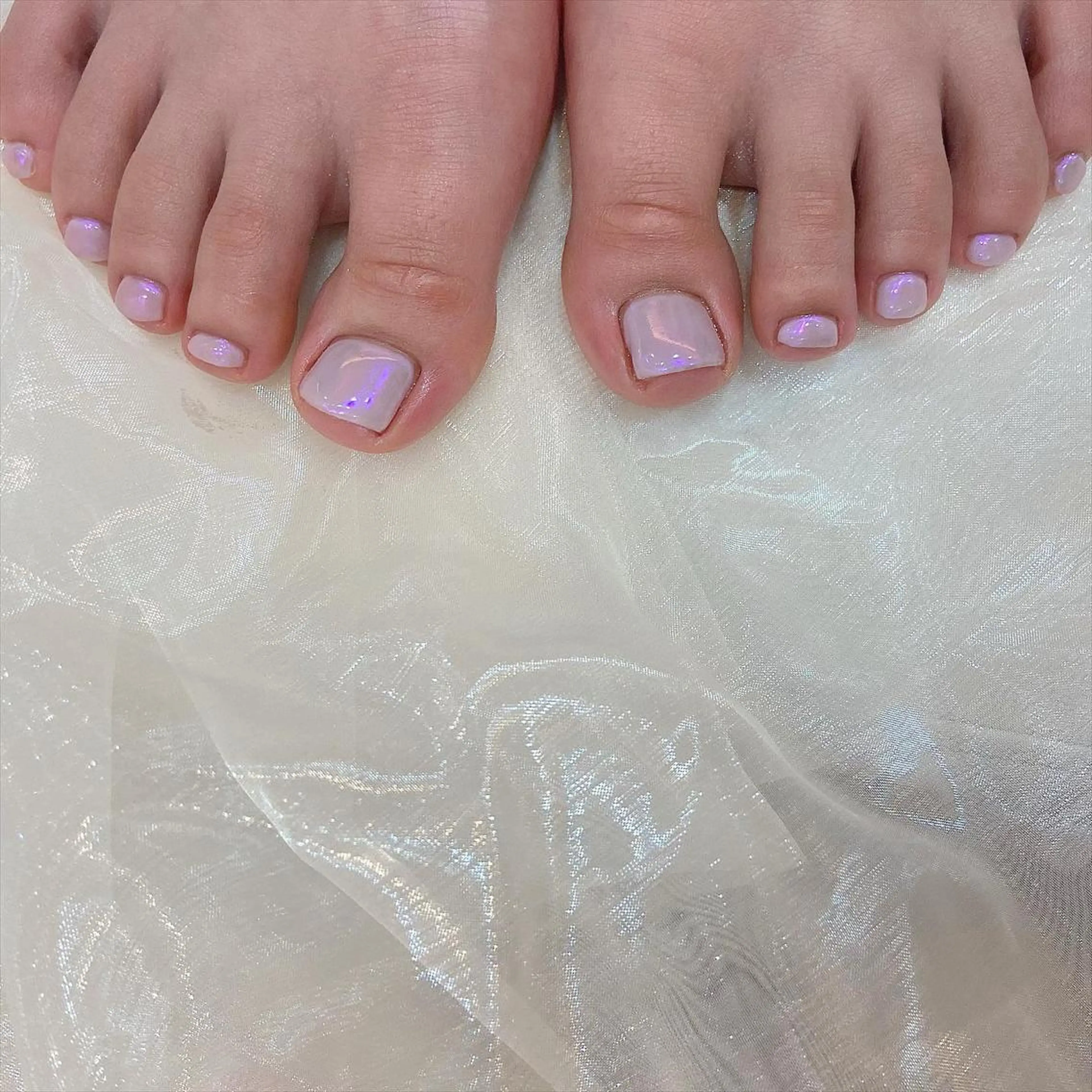 ネイル オーロラネイル ワンカラーネイル . .のネイルデザイン