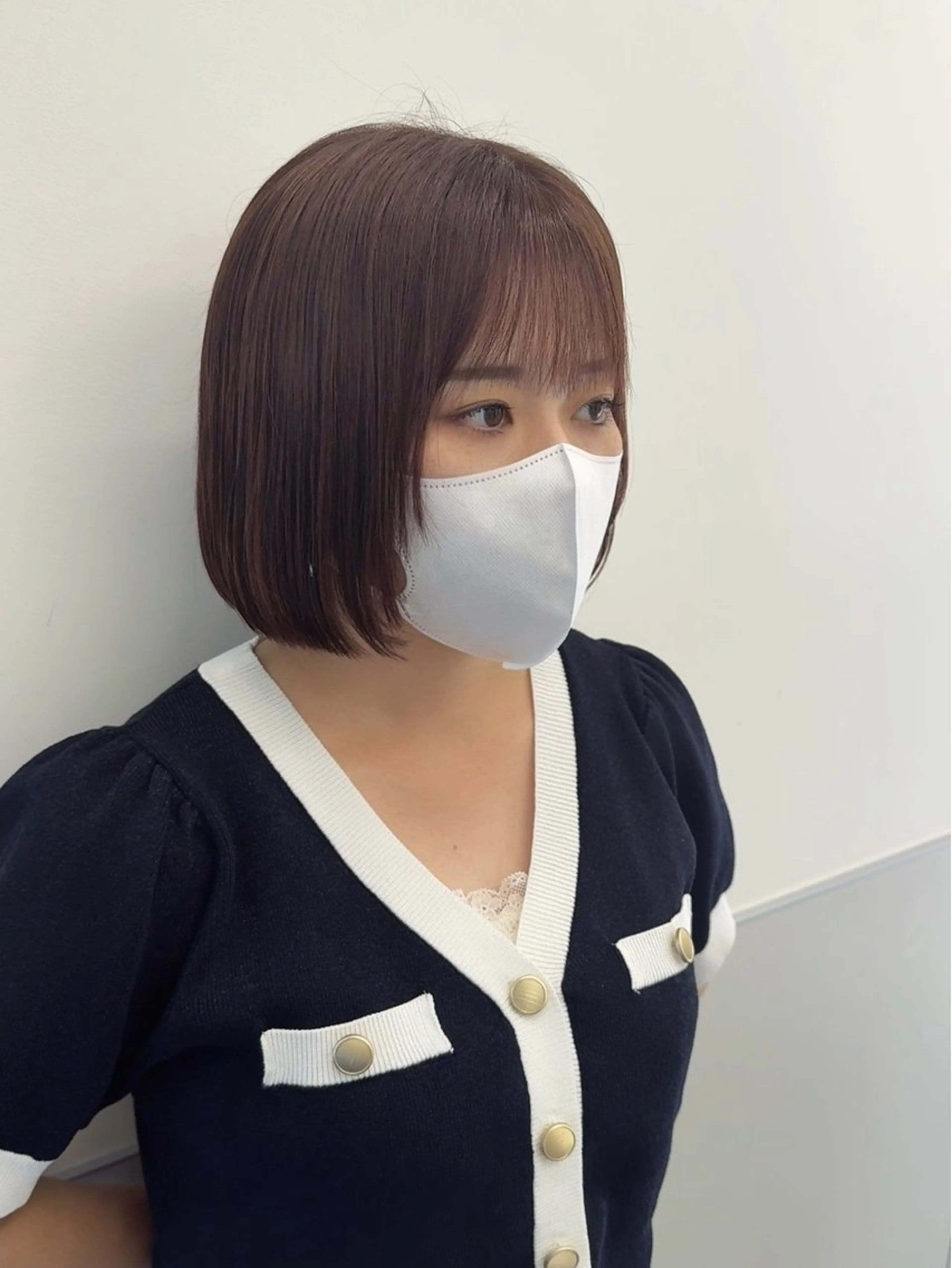 ミディアム 韓国風ヘア レイヤーカット トリートメント ワンホンヘア カット ヘアカラー 縮毛矯正 トリートメント 韓国ヘア🇰🇷 スズキのヘアスタイル