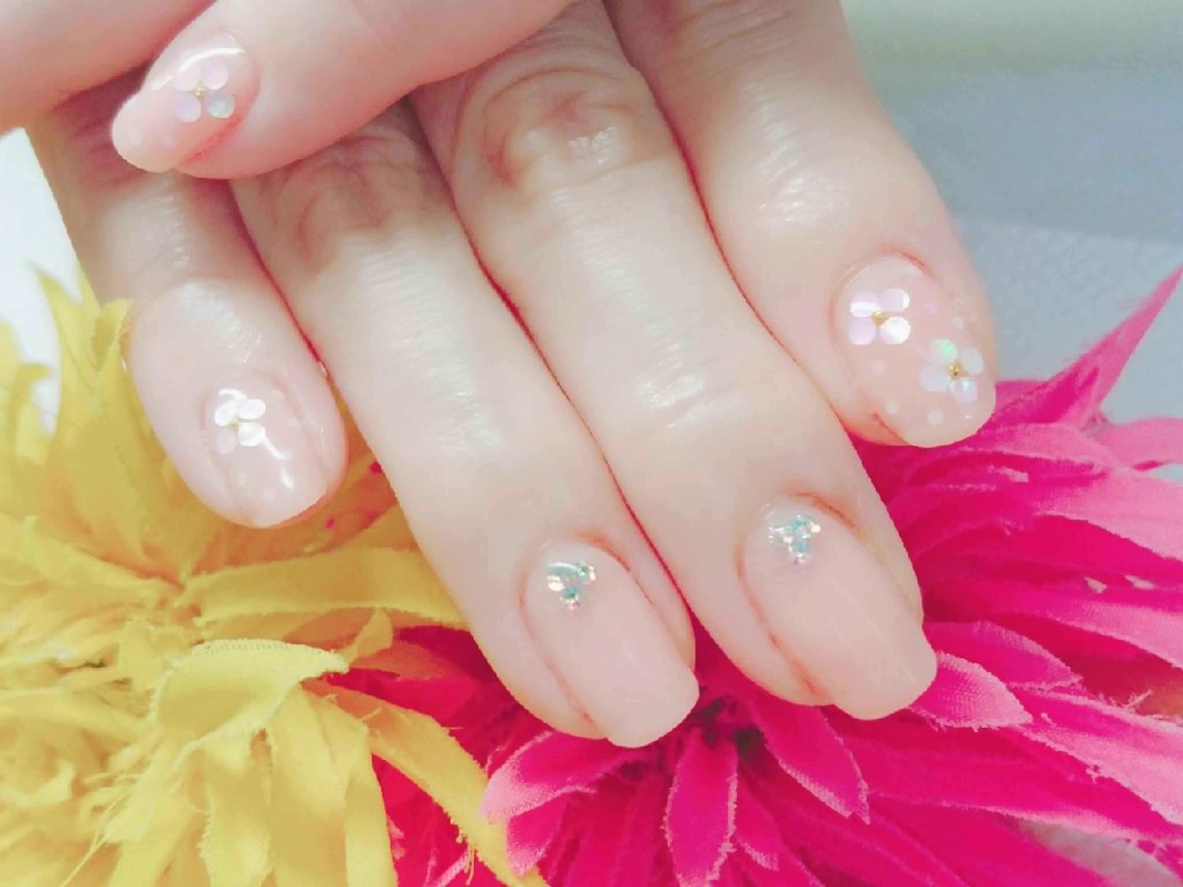 ネイル ホログラムネイル ワンカラーネイル プライベートサロン Rosy Lilyのネイルデザイン