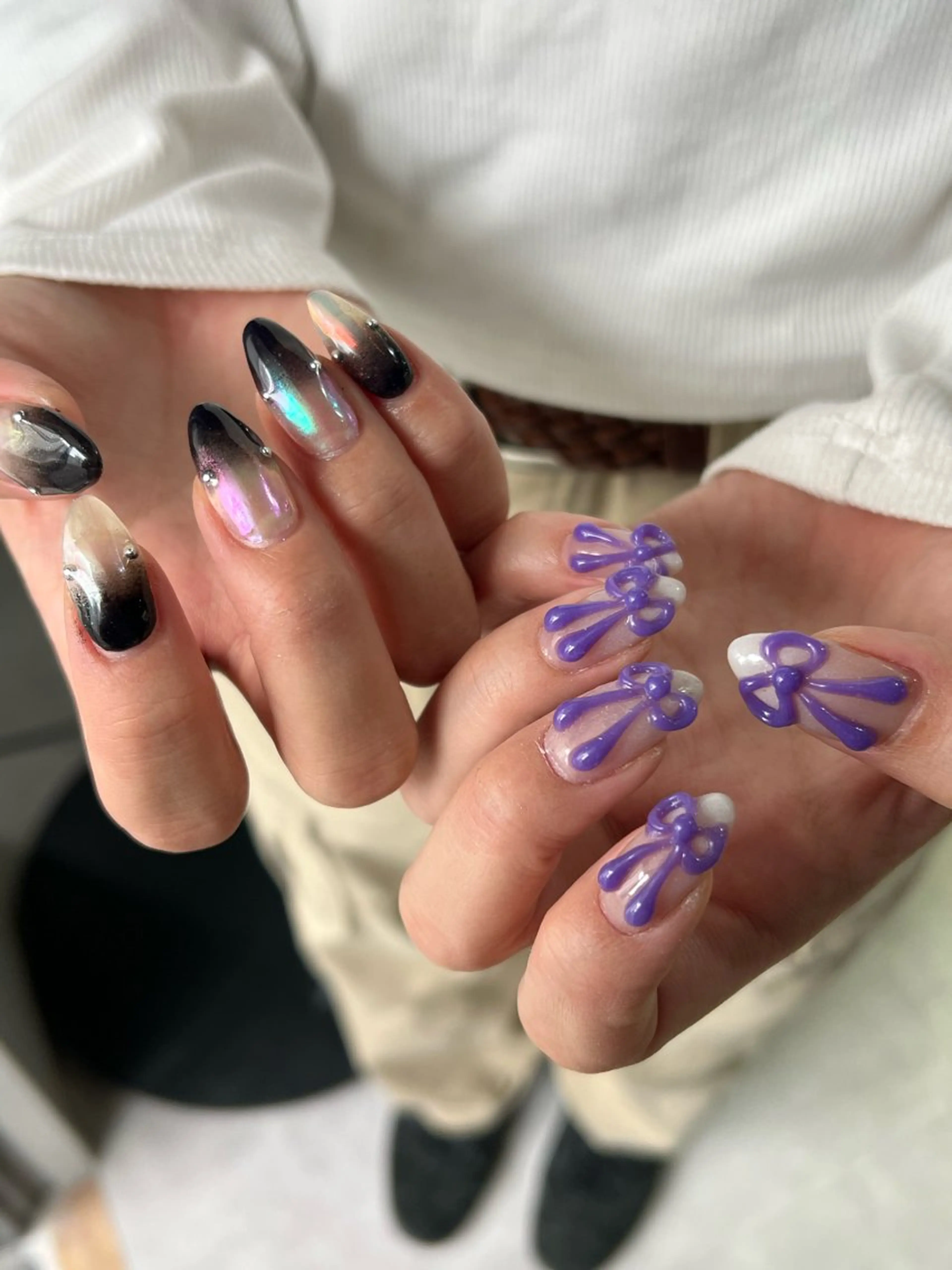 ネイル ハンドネイル Hata nail 🎀個性派ニュアンスのネイルデザイン