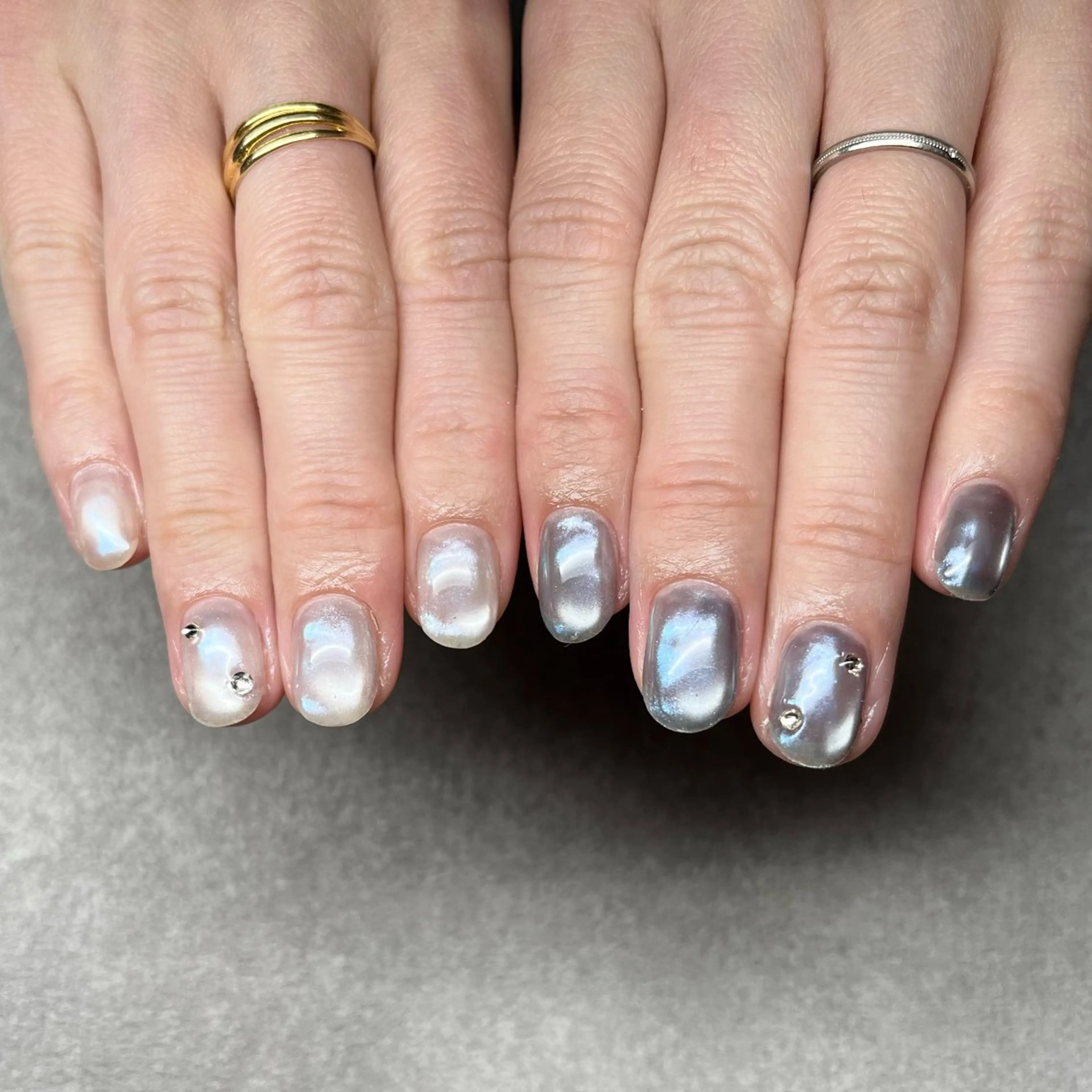 ネイル 氷ネイル・うるうるネイル マグネットネイル nail salon Lanaのネイルデザイン