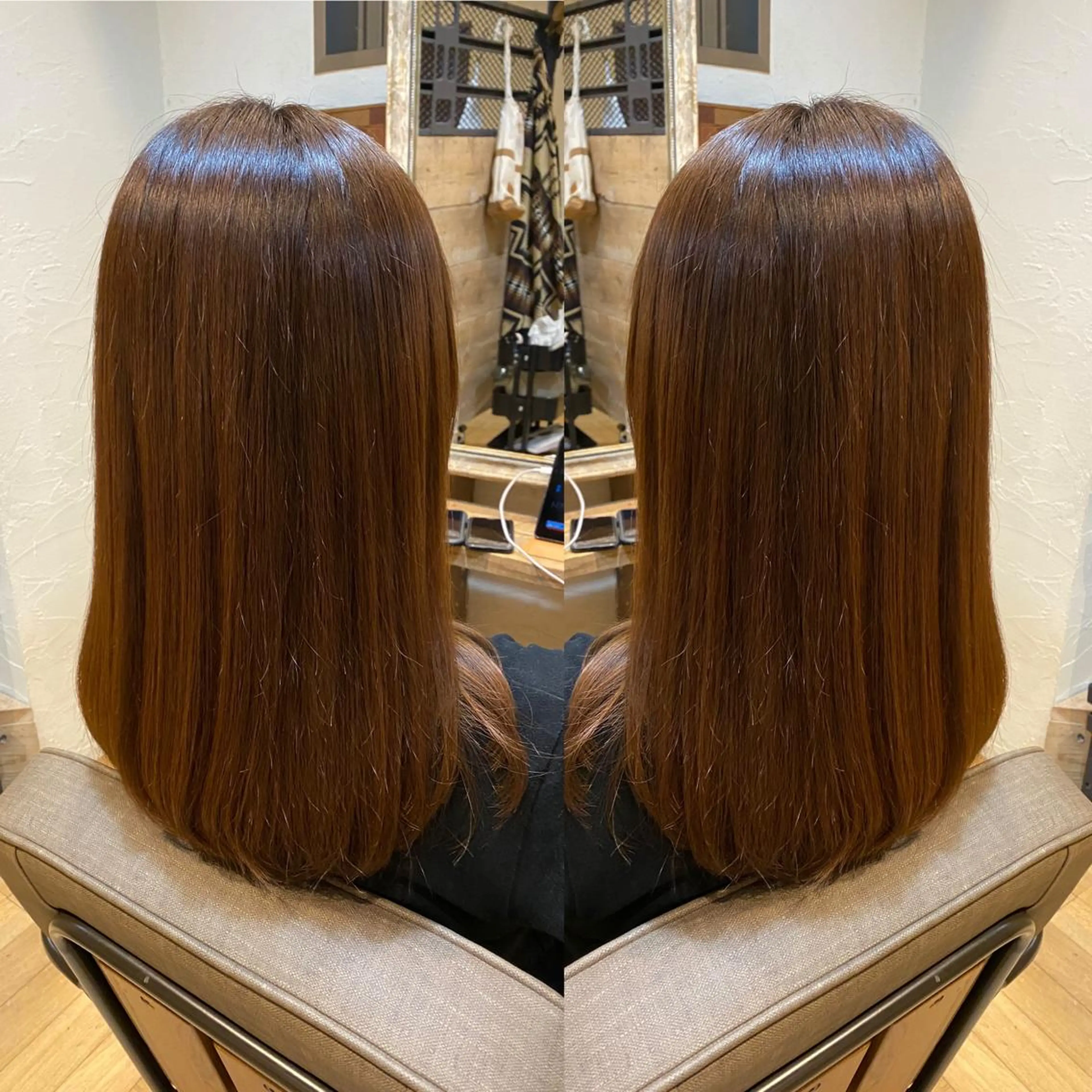 ロング ヘアカラー トリートメント 青木 啓輔のヘアスタイル