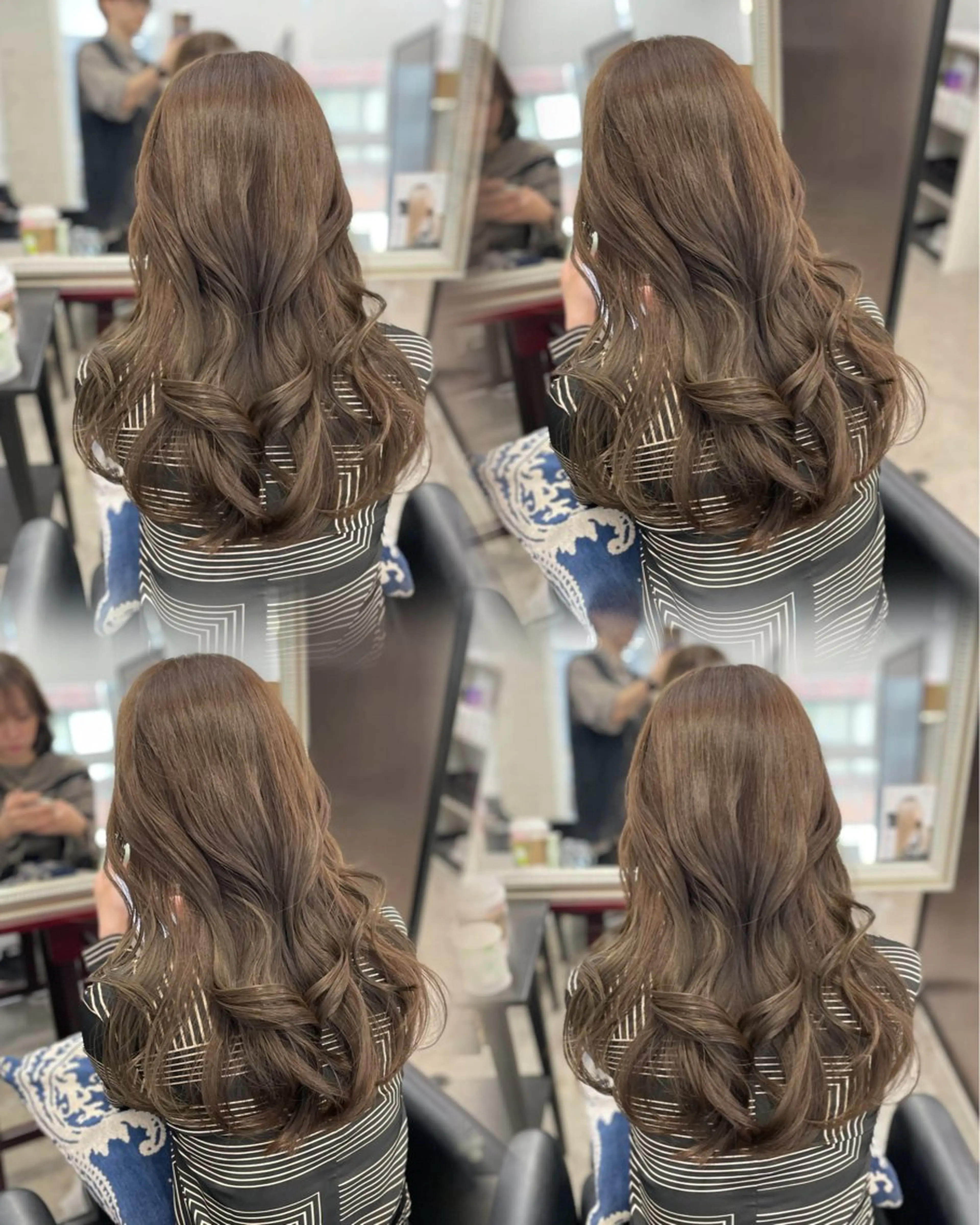 ロング ケアカラー レイヤーカット 池袋髪質改善 タニグチのヘアスタイル