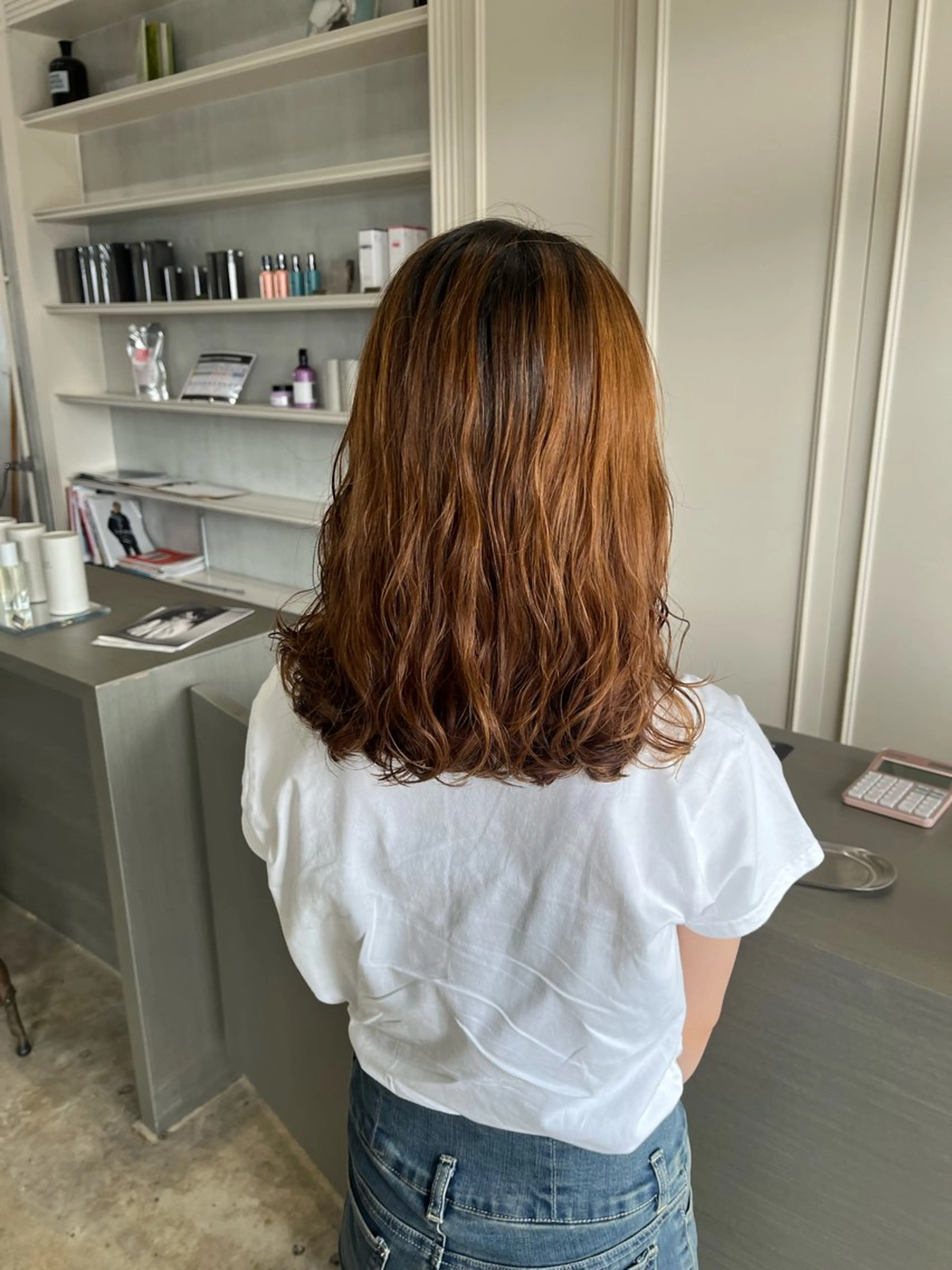 パーマ 髪質改善×ブリーチ 無しWカラー🫧天神のヘアスタイル