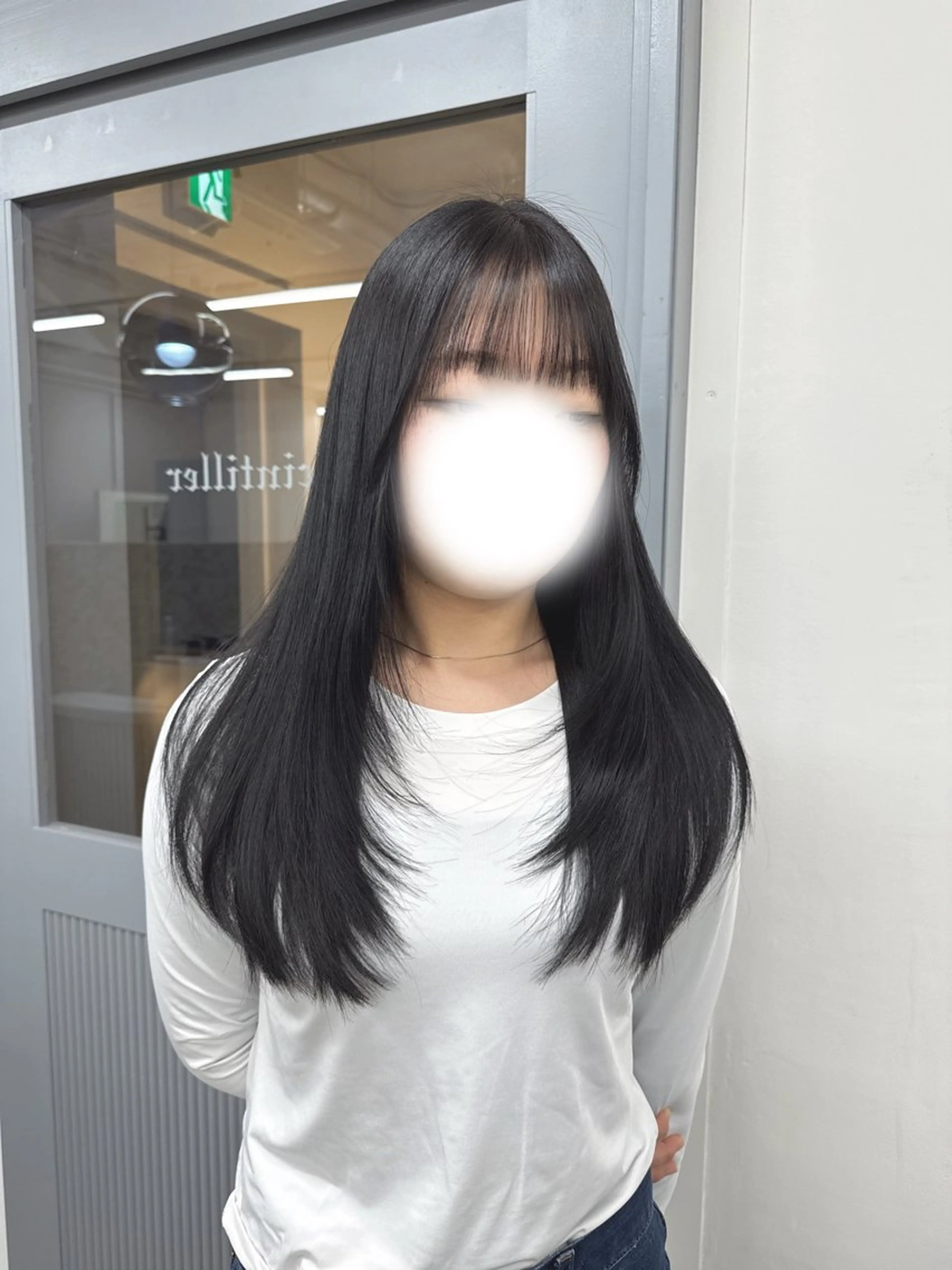 ロング カラー レイヤーカット 縮毛矯正 鹿児島/カットモデル /髪質改善/あやかのヘアスタイル