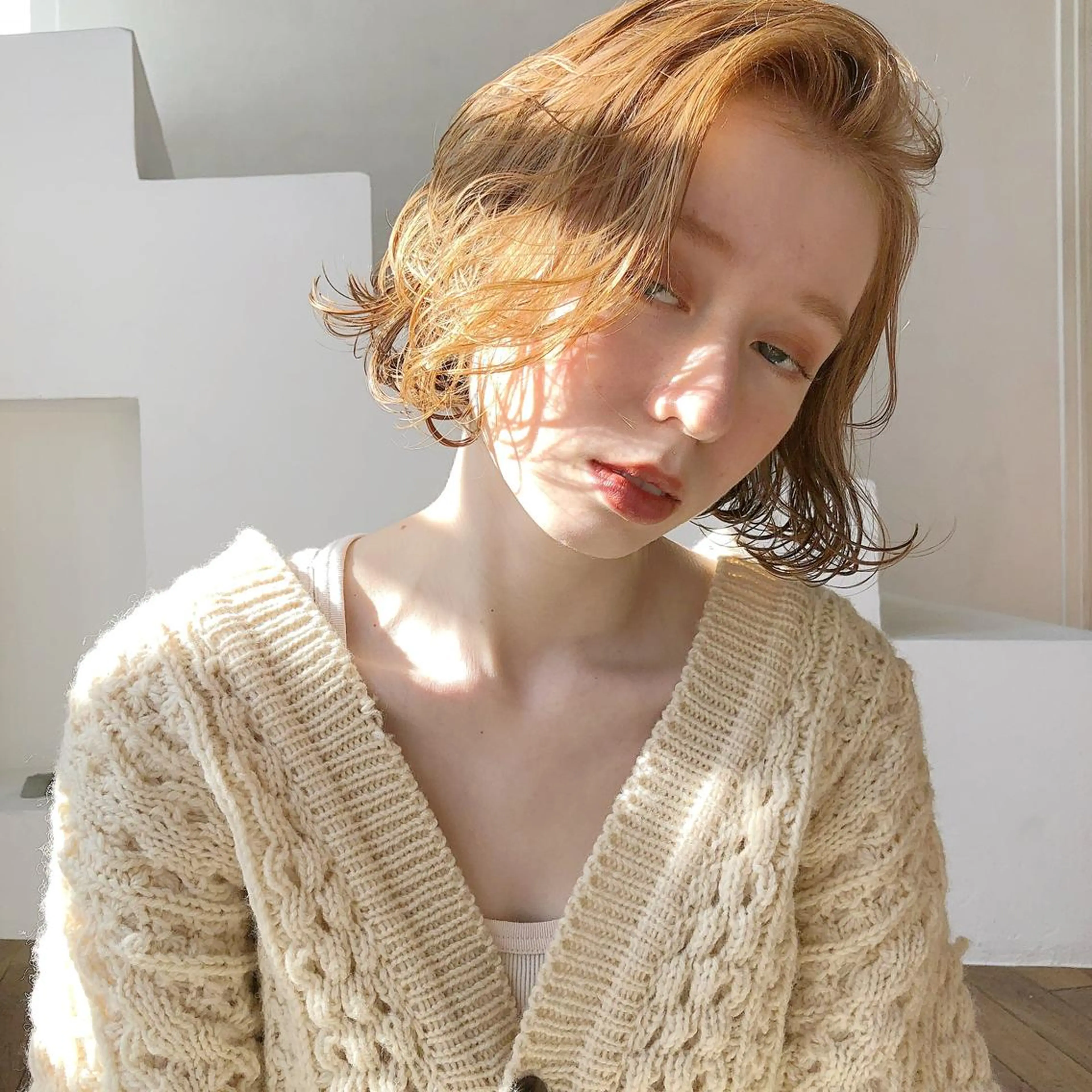 ショート カラー ボブ 榎園 由美のヘアスタイル