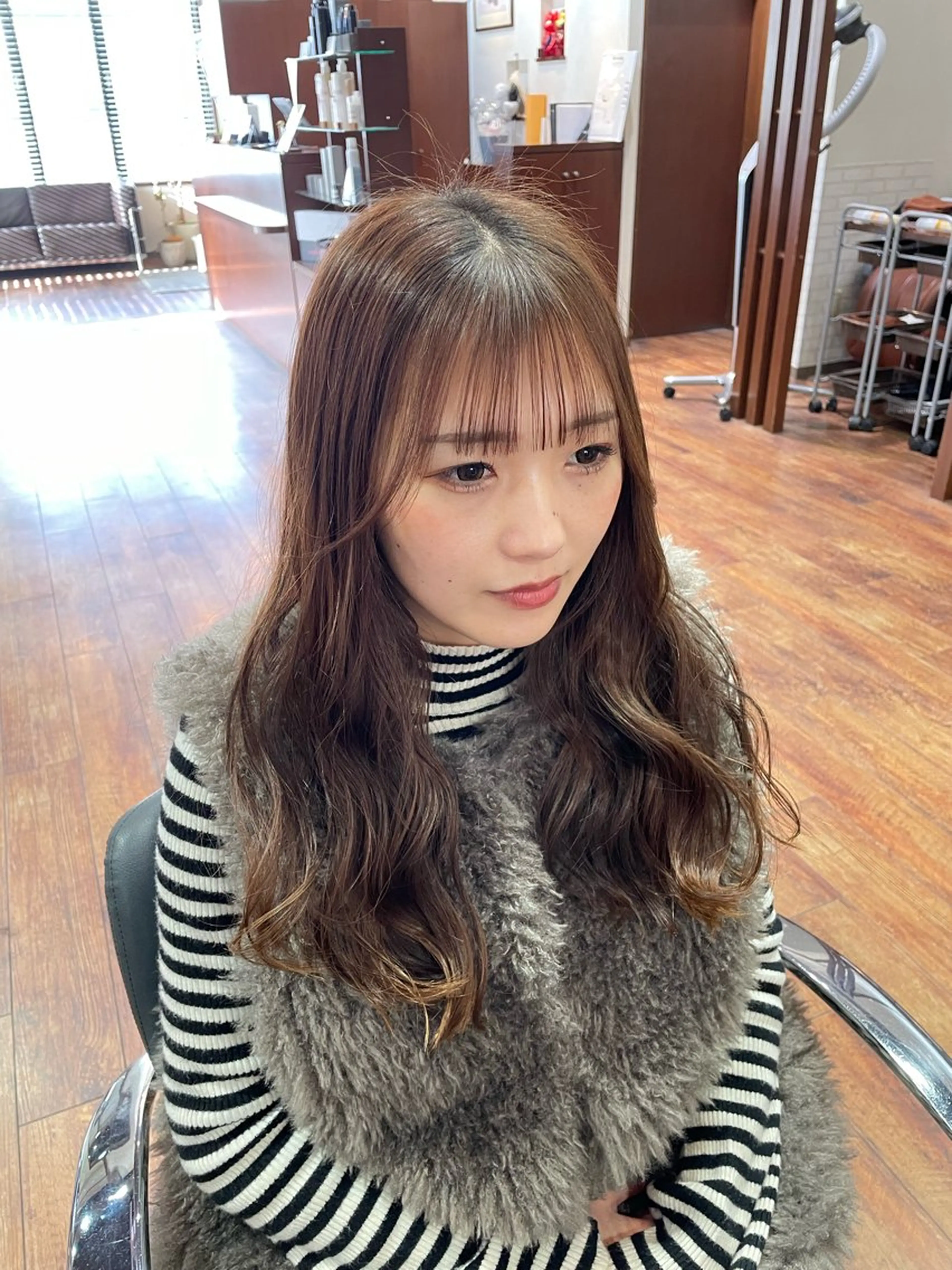 カット+前髪縮毛矯正+カシミヤ質感トリートメントの写真