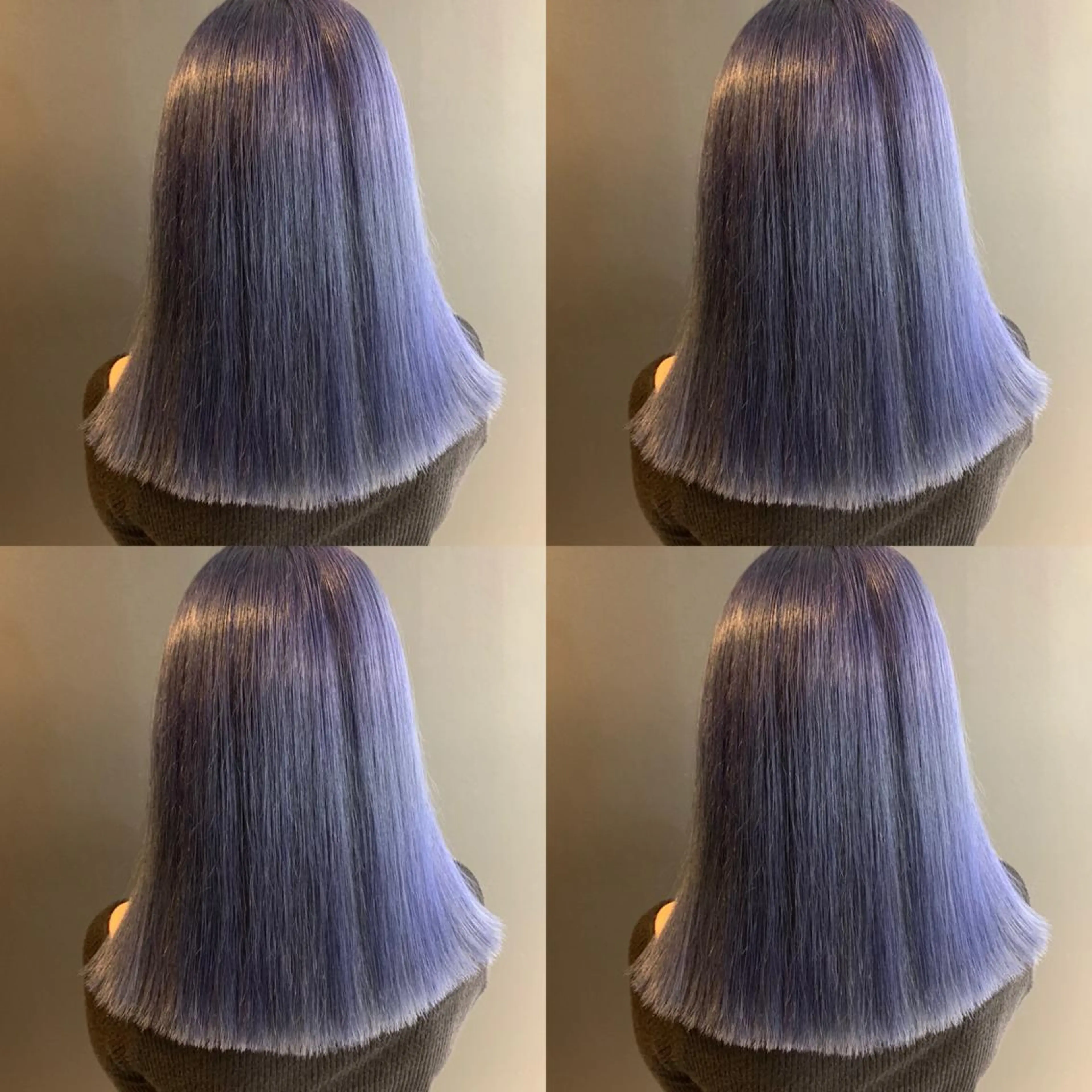 セミロング カラー ブルーカラー ✨髪質改善✖︎顔周り レイヤー✨ナカムラのヘアスタイル