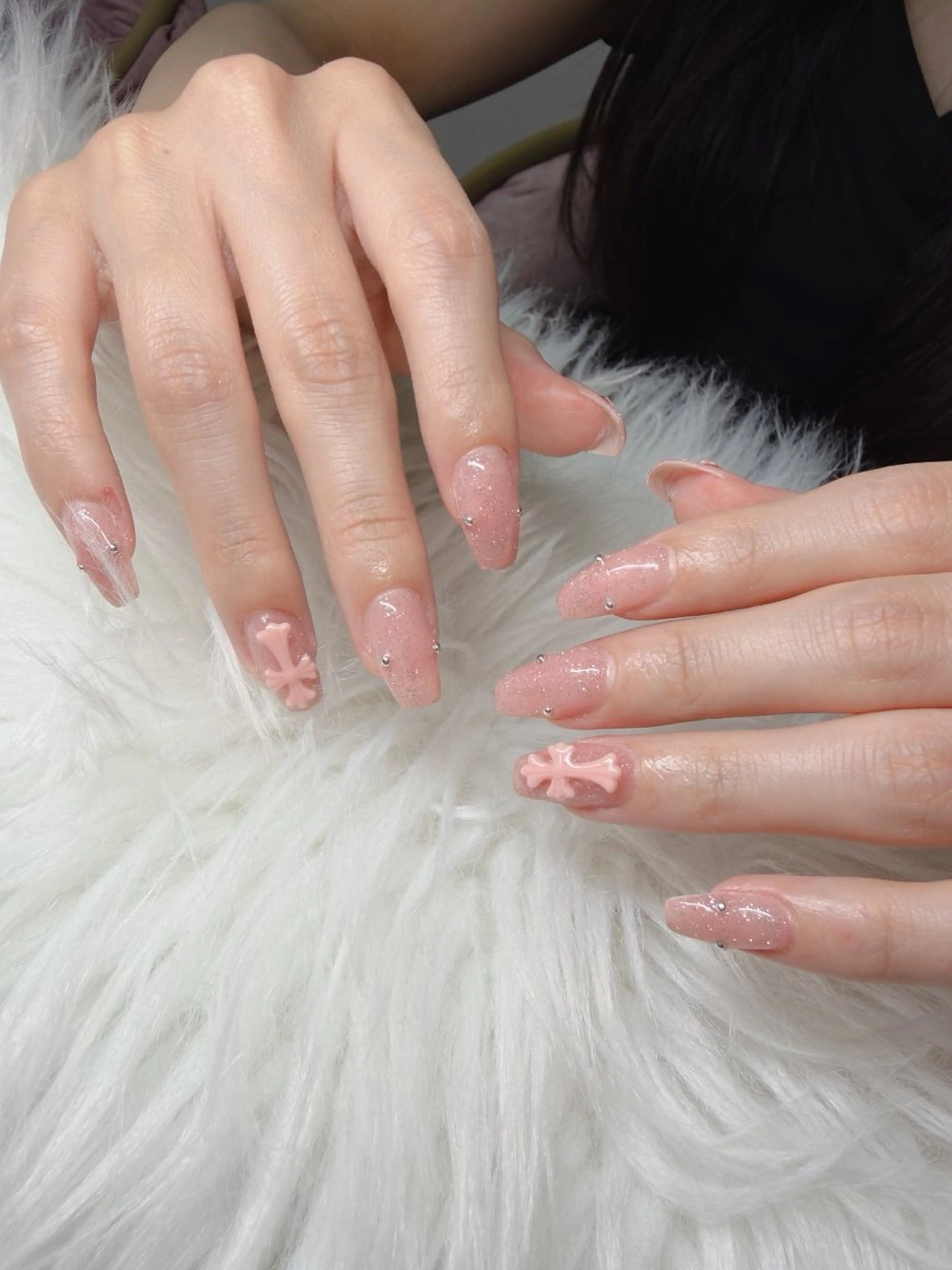 ネイル 長さ出し グラデーション 卒業式 キラキラネイル マグネットネイル Lee Nailsのネイルデザイン