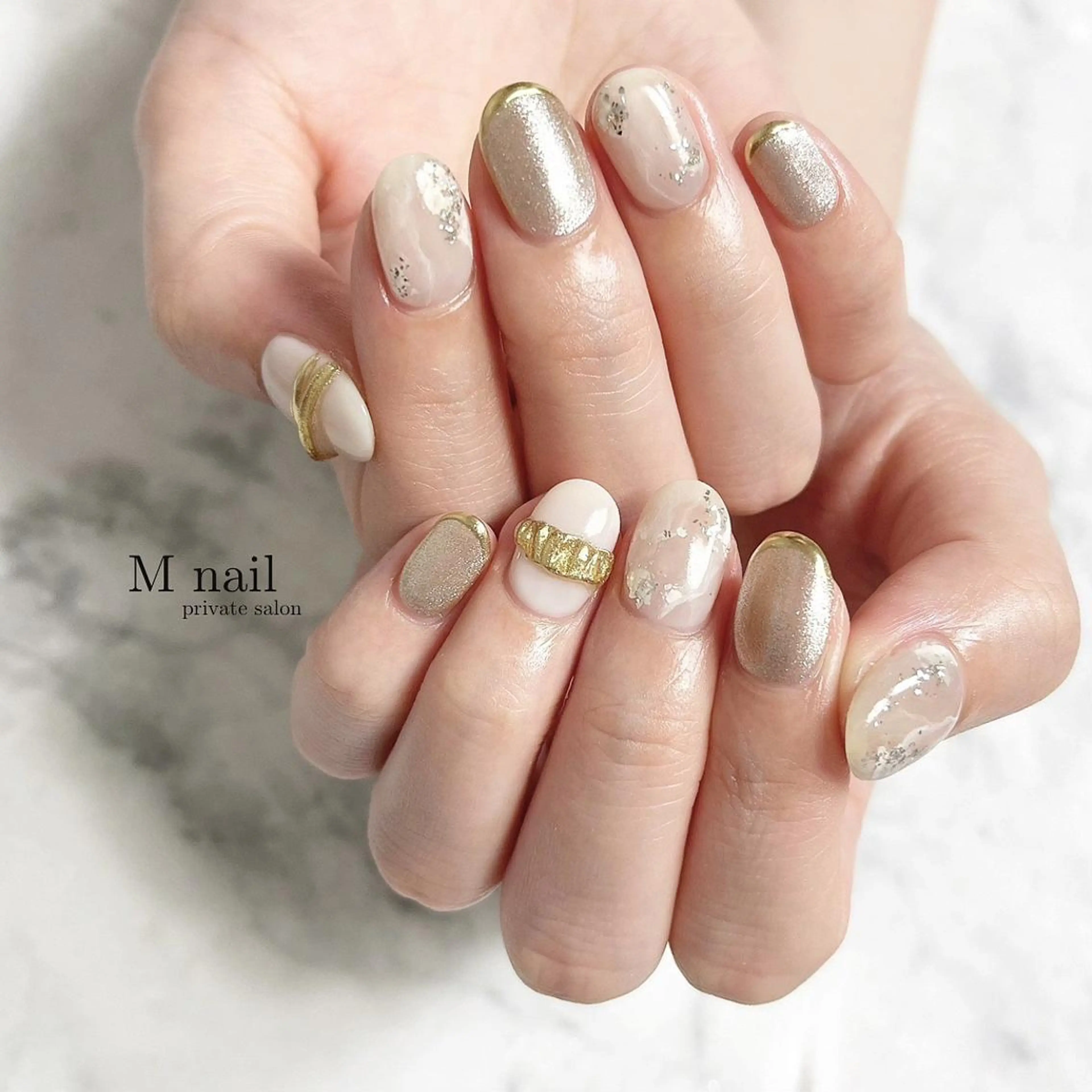 ネイル 卒業式 持ち込み ハンドネイル M　nail所属・M nailのネイルデザイン