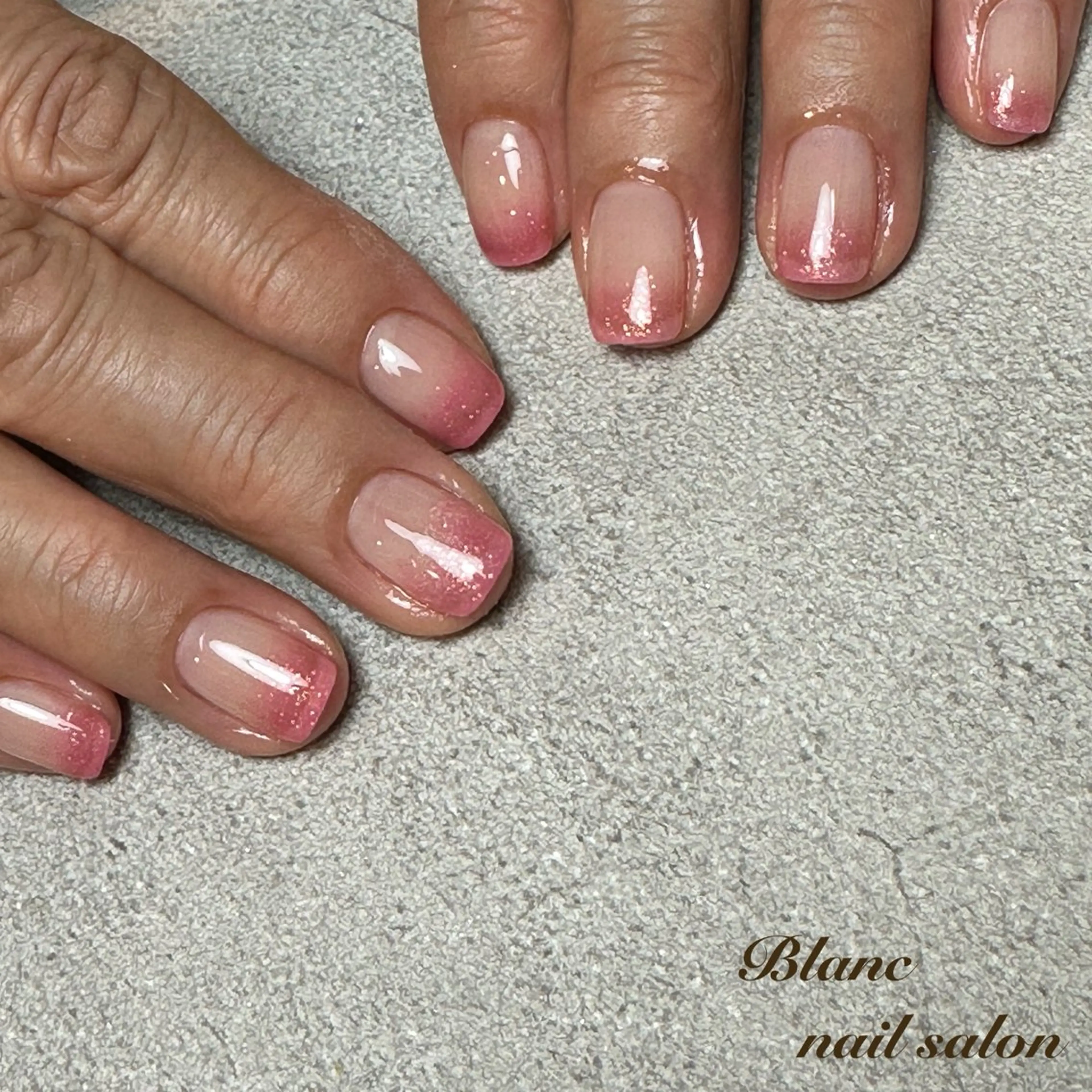 ネイル グラデーション ラメ(グリッター) ラメグラデーション Blanc ブランのネイルデザイン