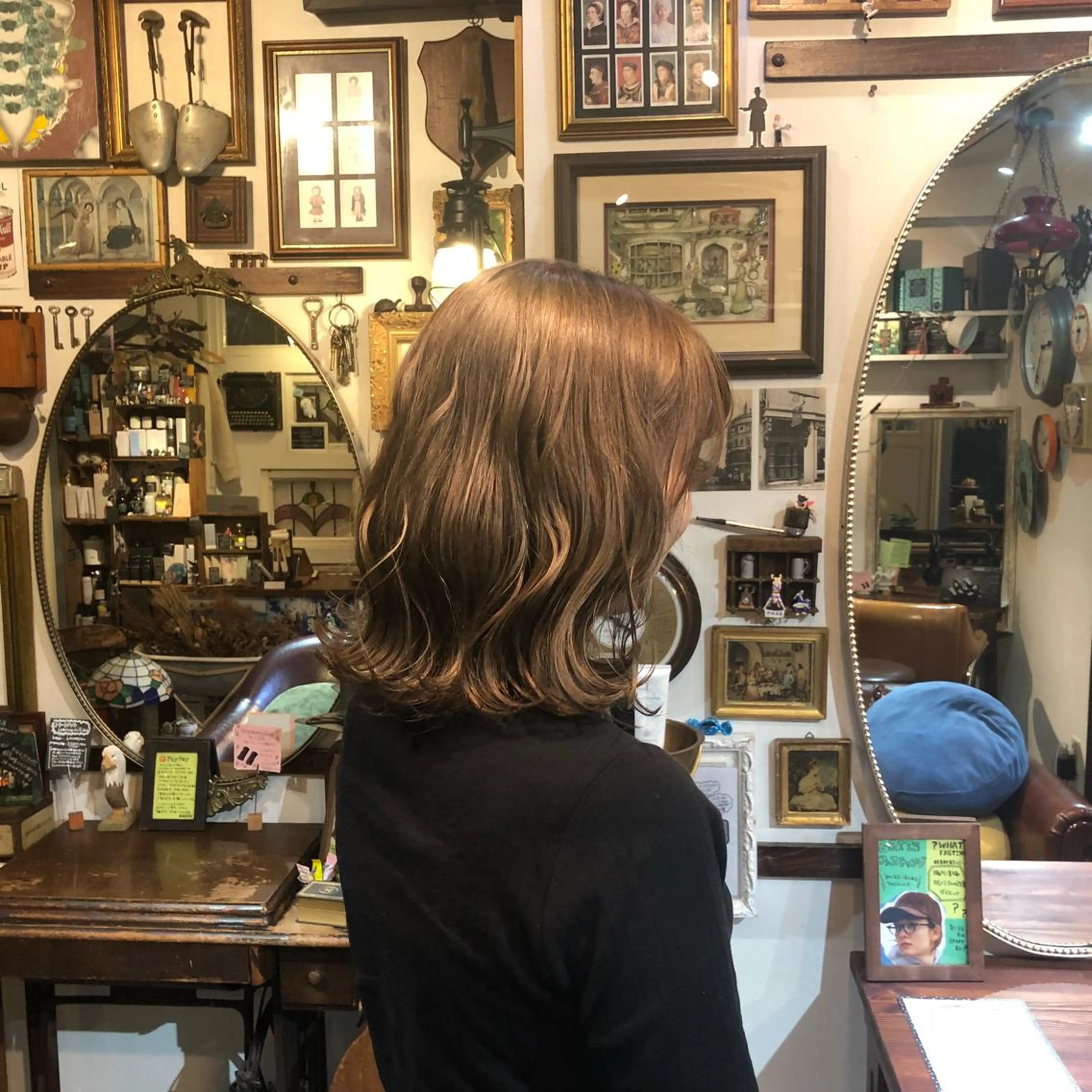 ミディアム カット パーマ ヘッドスパ BRITS 渡辺 菜々子のヘアスタイル