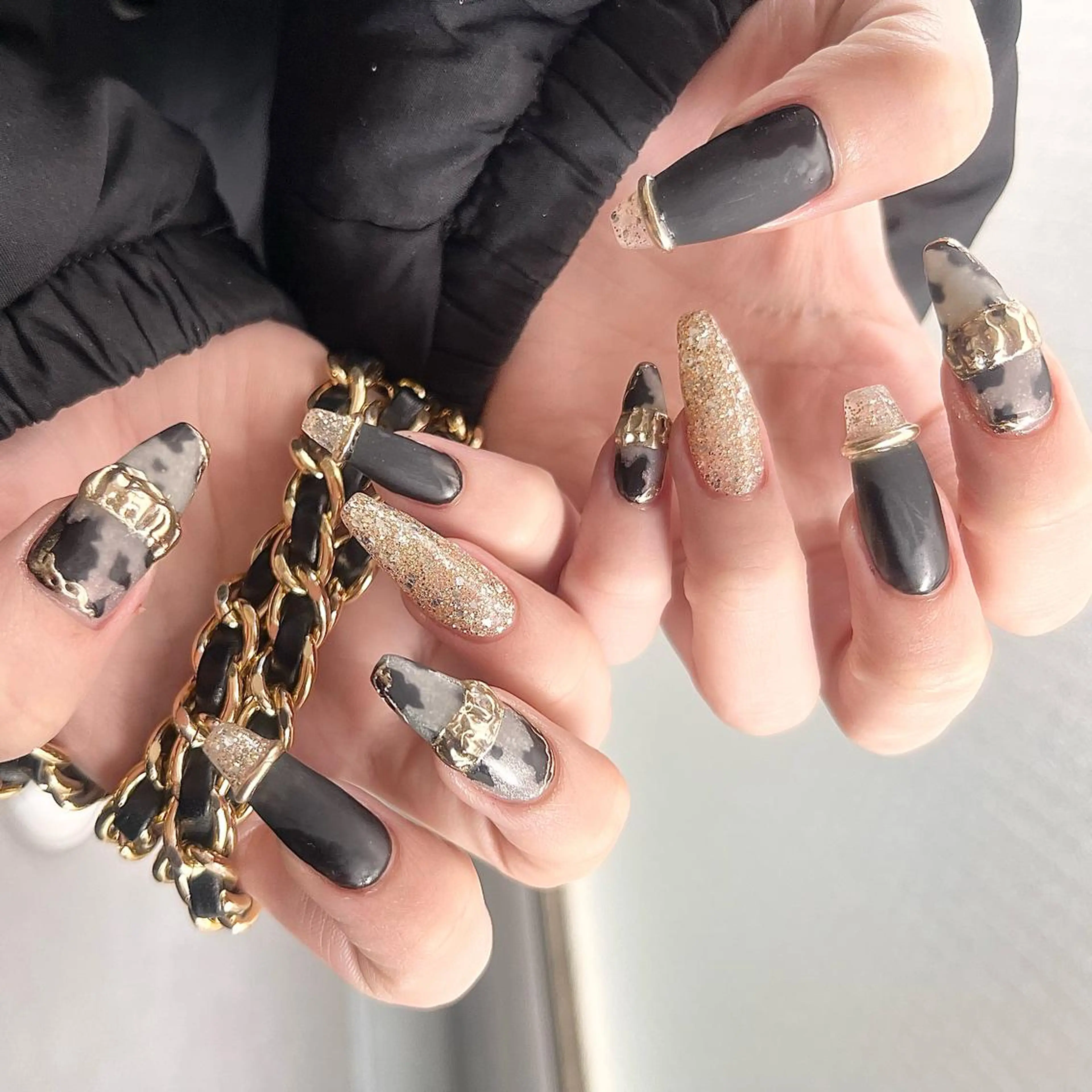 ネイル クリアネイル フレンチネイル ジェルネイル ロングネイル パラジェル le'a moe KONAMIのネイルデザイン