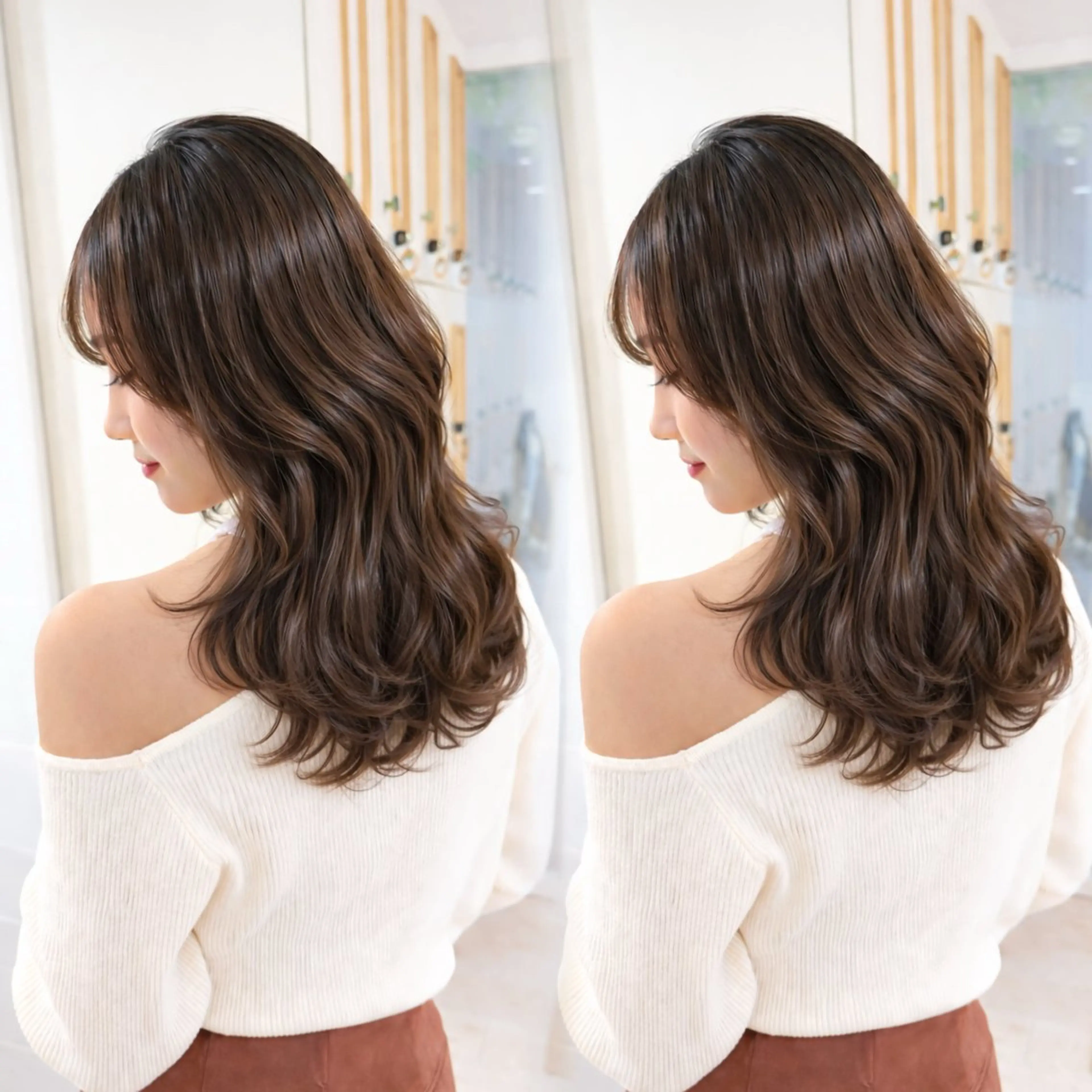 ミディアム カット ヘアカラー SEIRA♡レイヤー /ショート得意のヘアスタイル