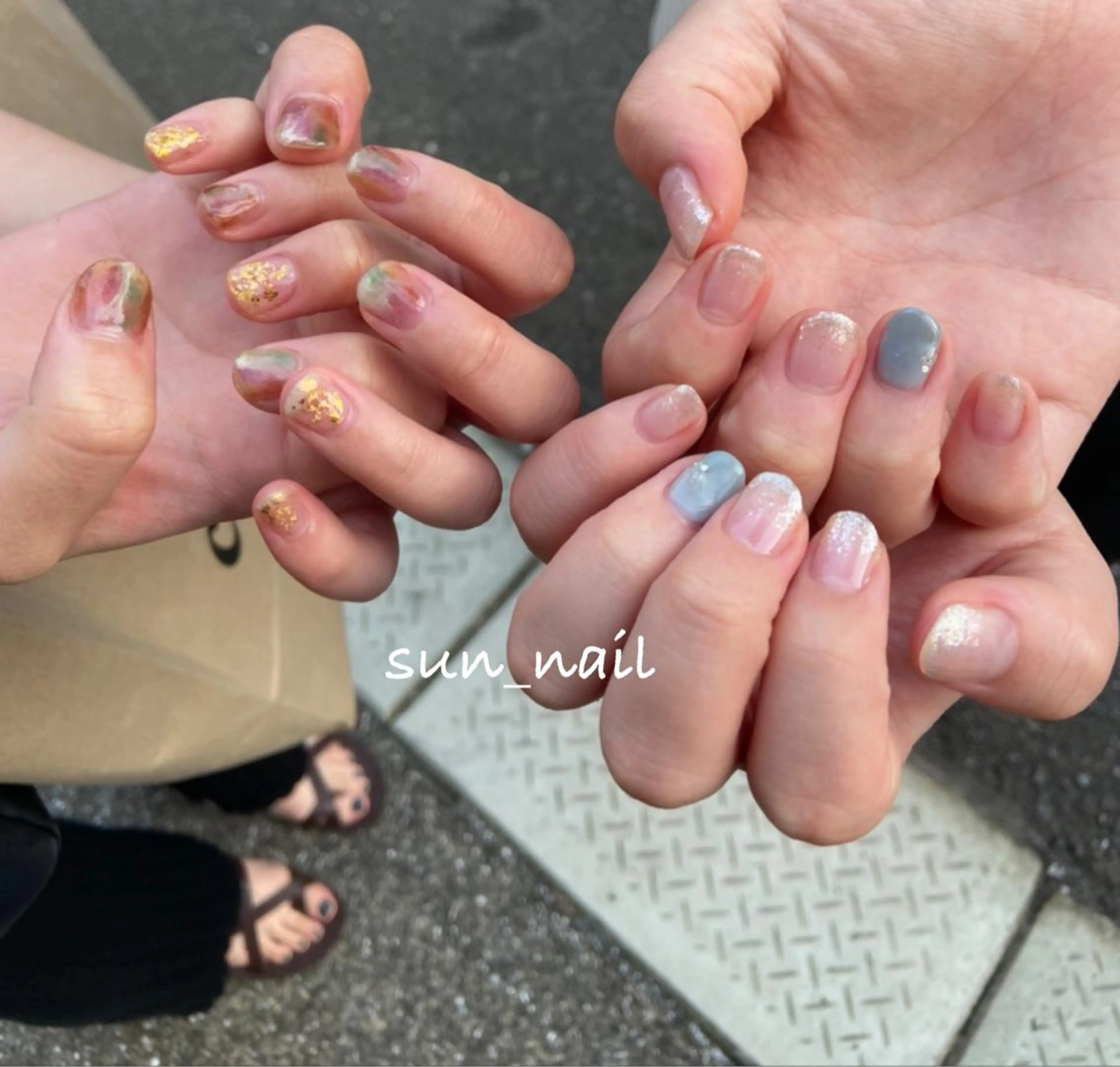 ネイル アートネイル ミラーネイル ニュアンスネイル . unffのネイルデザイン