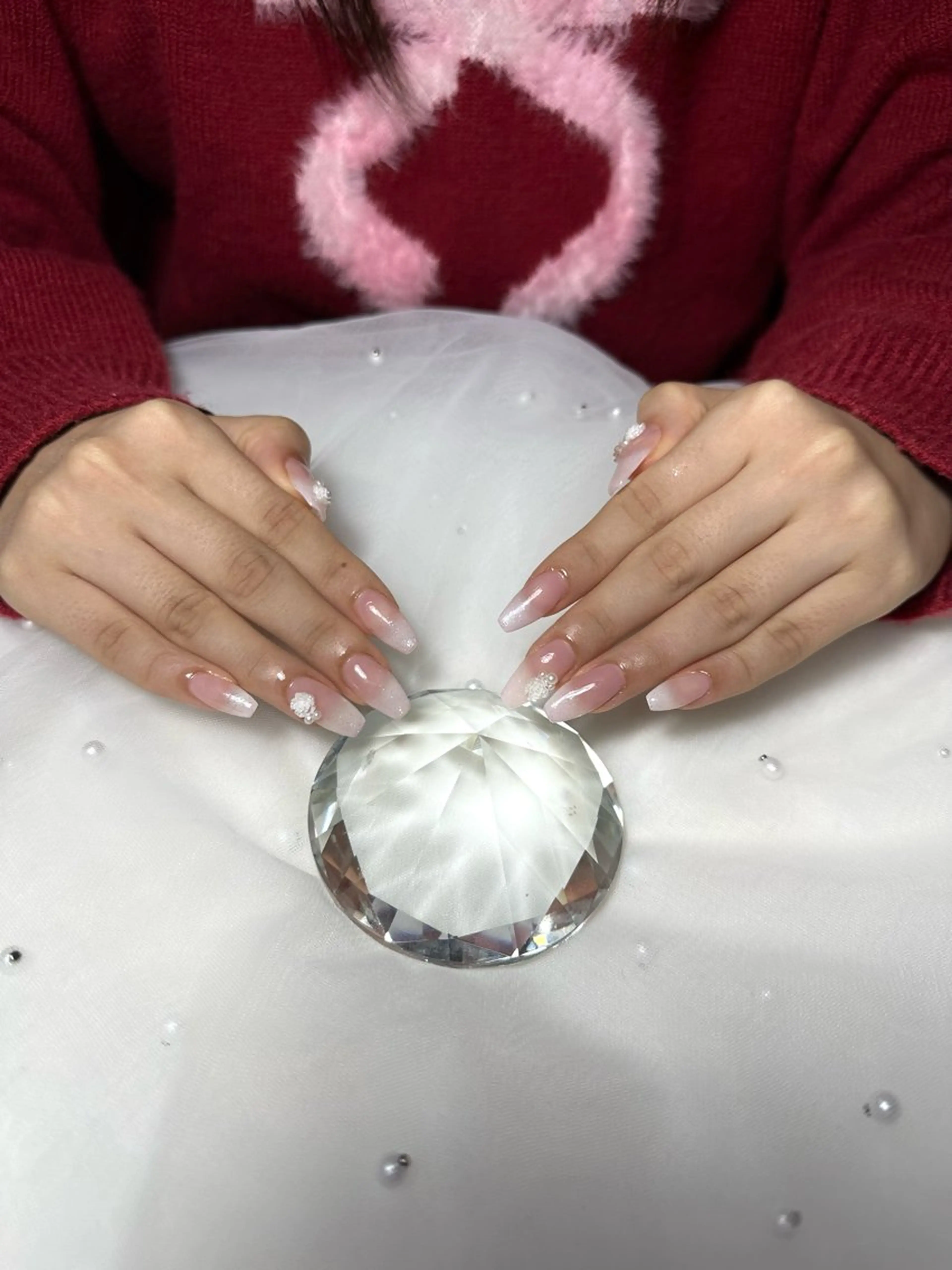 ネイル ジェルネイル グラデーション ラメ(グリッター) ラメグラデーション ロングネイル ハンドネイル pikarin nailsのネイルデザイン