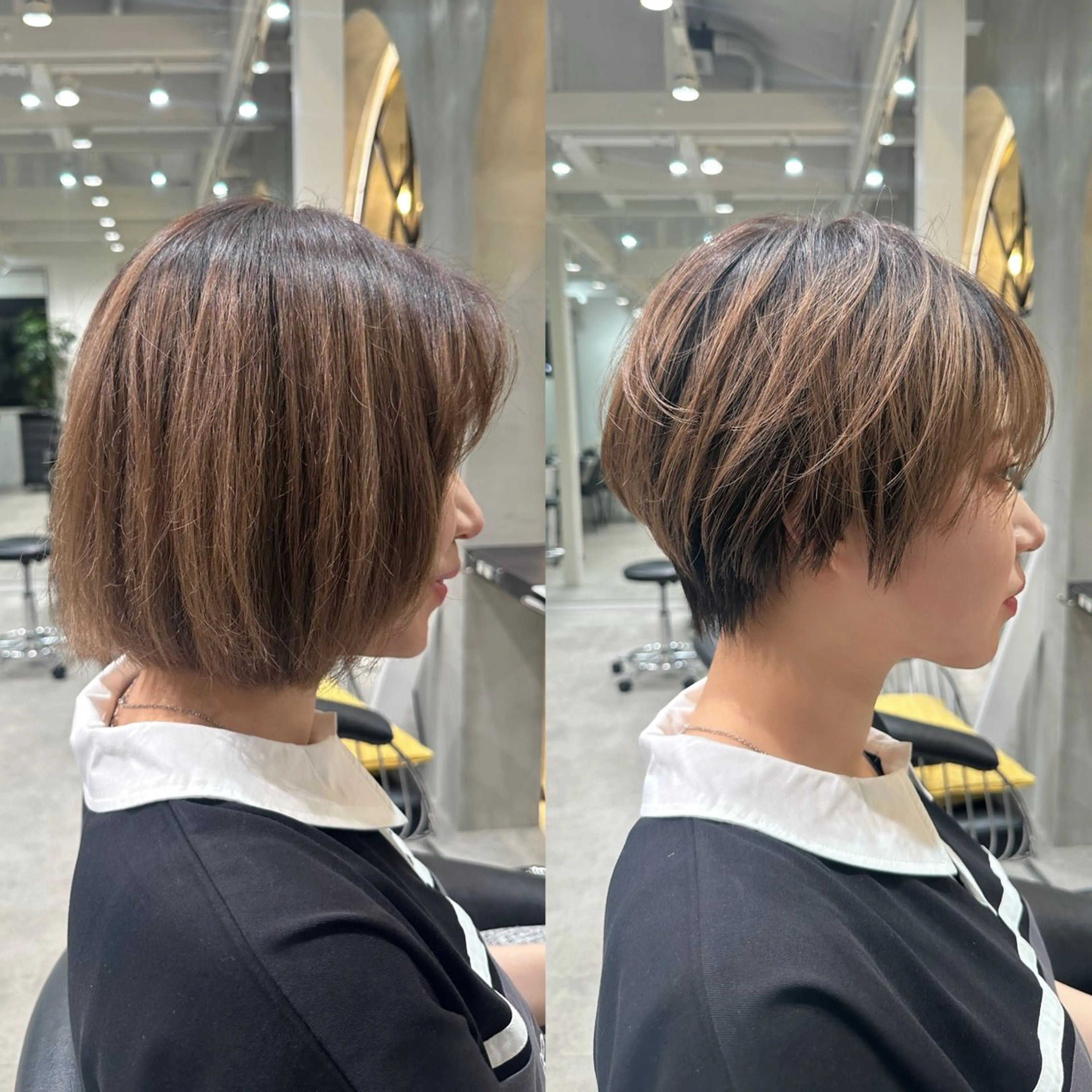 ショート ボブ 顔周りカット 髪質改善 ショートヘア 縮毛矯正 カット ヘアカラー トリートメント ヘッドスパ taiga レイヤー /髪質改善/矯正🌈のヘアスタイル