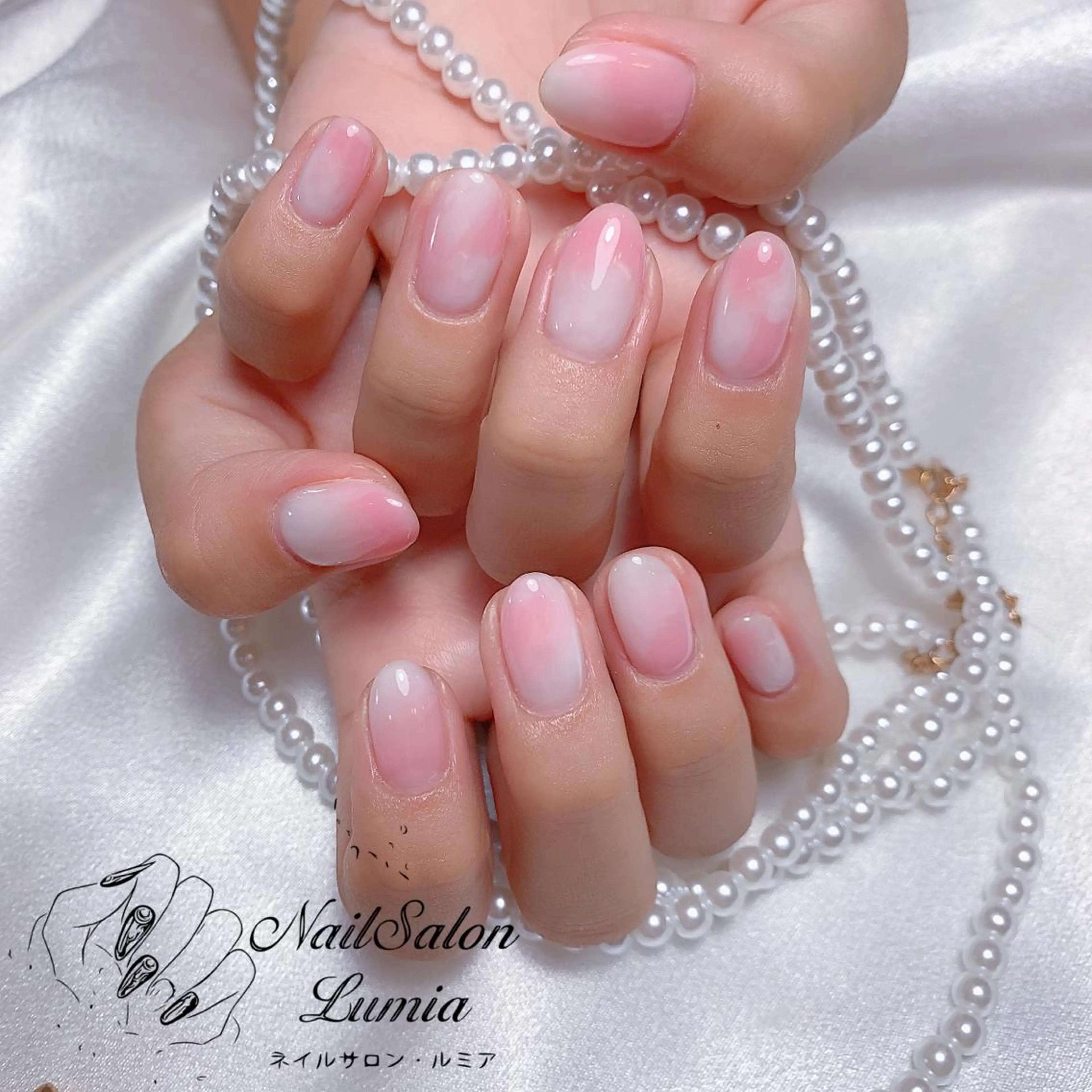 🌼2色ニューアンスネイル(透明感カラー限定) (オフ別料金、丁寧ケア込み、厚みだし無料) シンプルネイルの写真