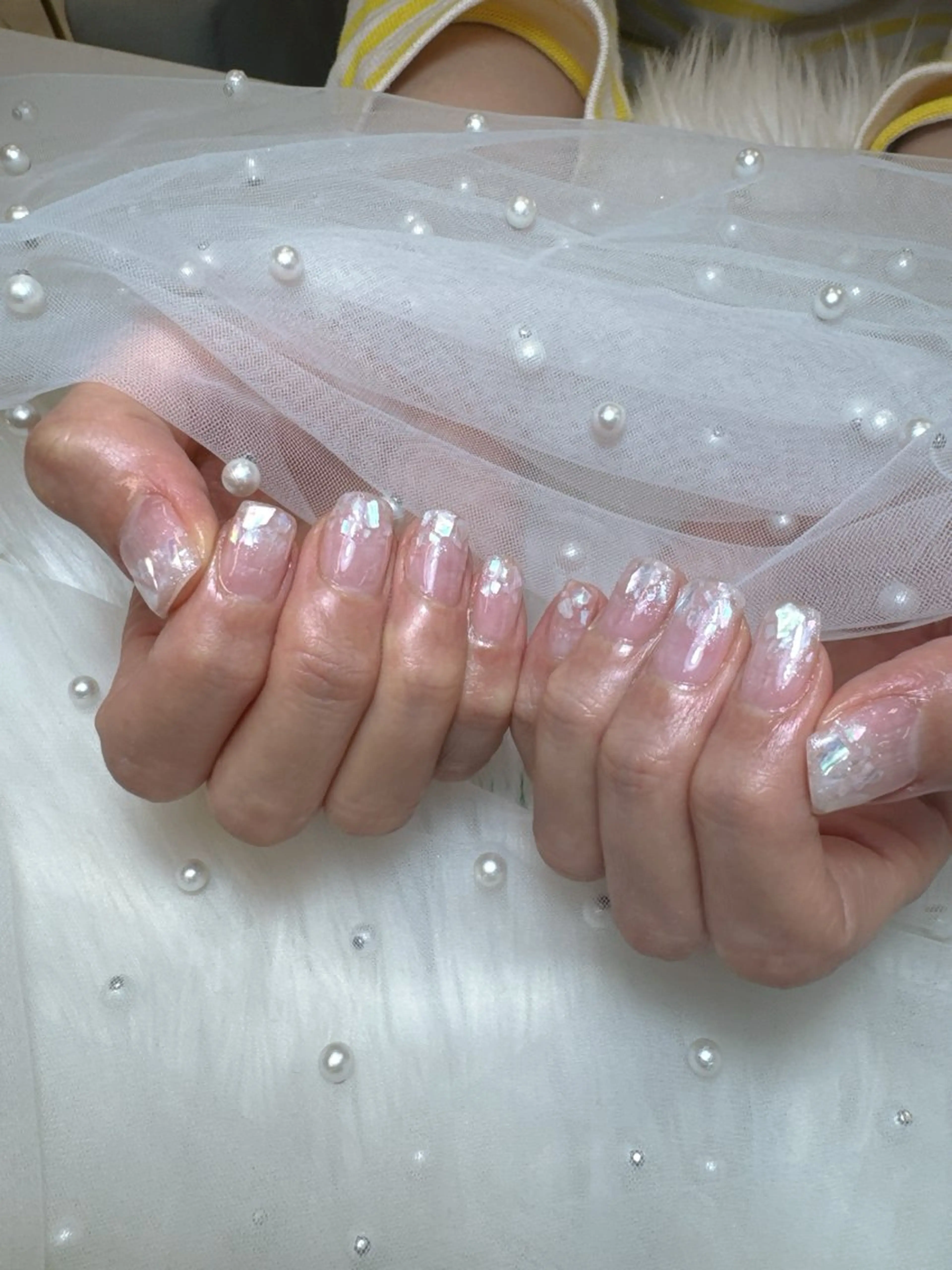 ネイル キラキラネイル 韓国ネイル 持ち込み ワンホンネイル ハンドネイル Queeens nailのネイルデザイン