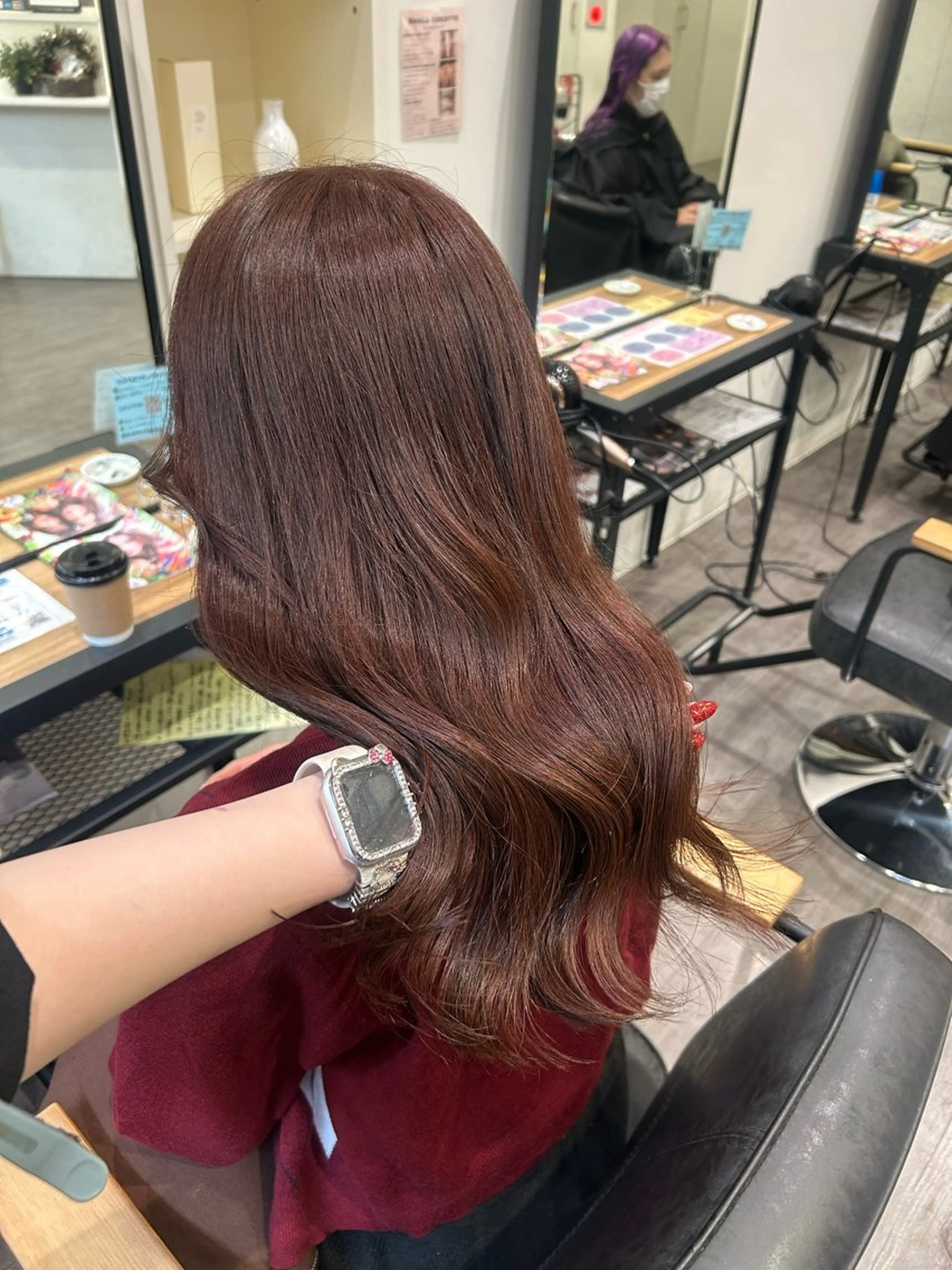 セミロング カラー ヘアアレンジ ブラウンカラー 透明感カラー ラベンダーカラー ラベンダーブラウン カット ヘアカラー トリートメント ヘッドスパ cocotte 💟草間紫音💟のヘアスタイル