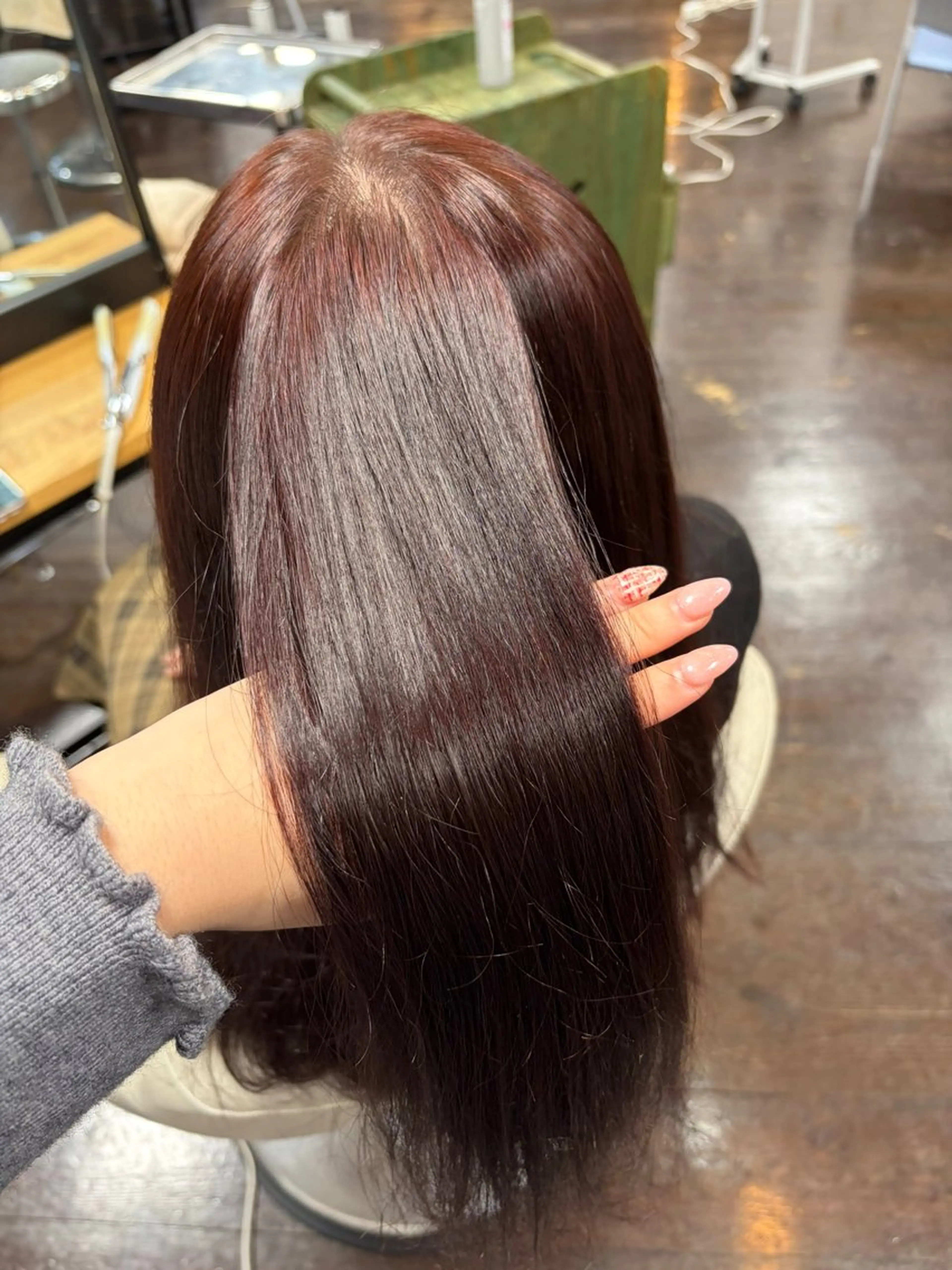 ロング カラー ブリーチ ブリーチなしカラー ヘアカラー ヘアセット 'AXIS 栄 kohakuのヘアスタイル