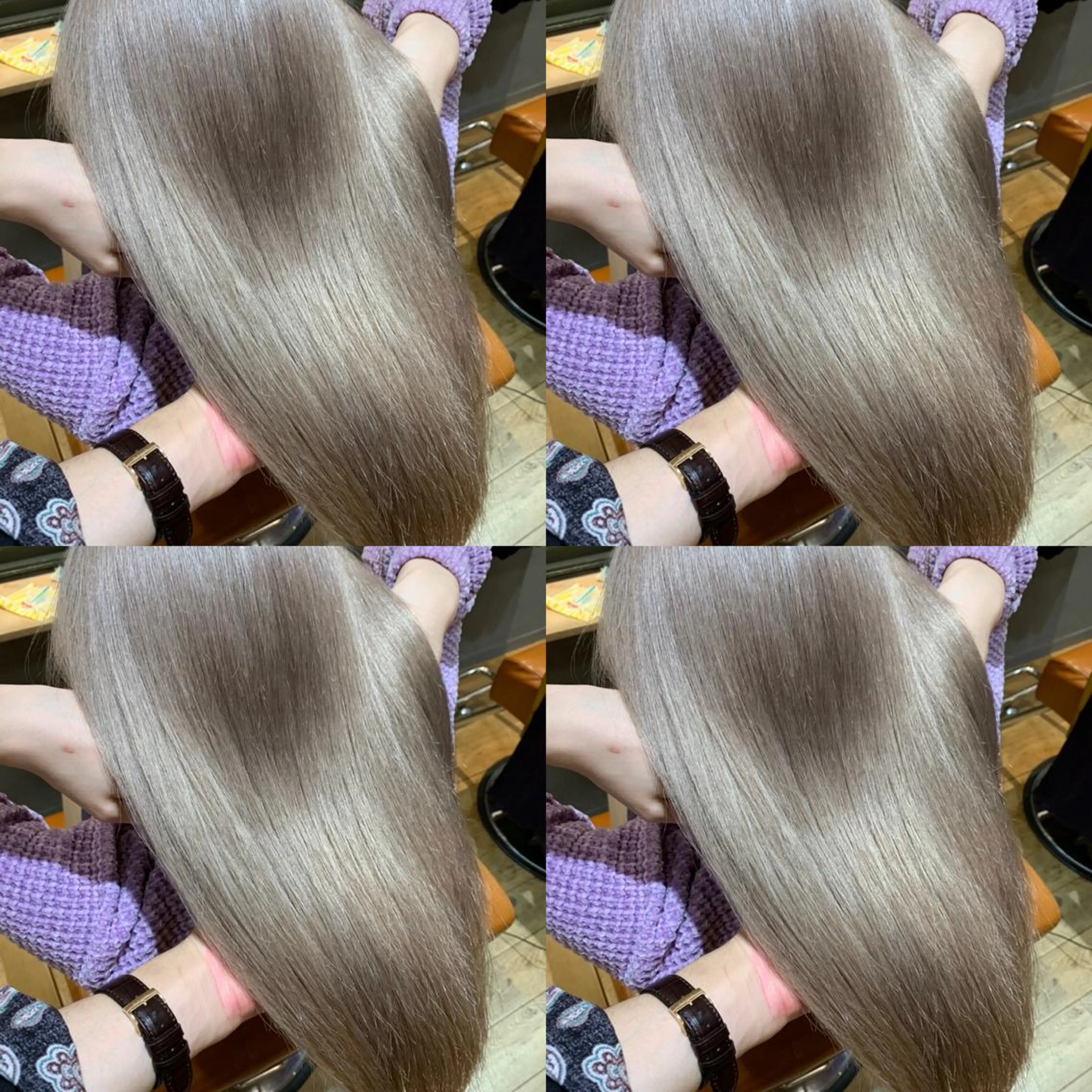 セミロング カラー カット ヘアカラー トリートメント ✨縮毛矯正✖︎顔周り レイヤー✨ナカムラのヘアスタイル