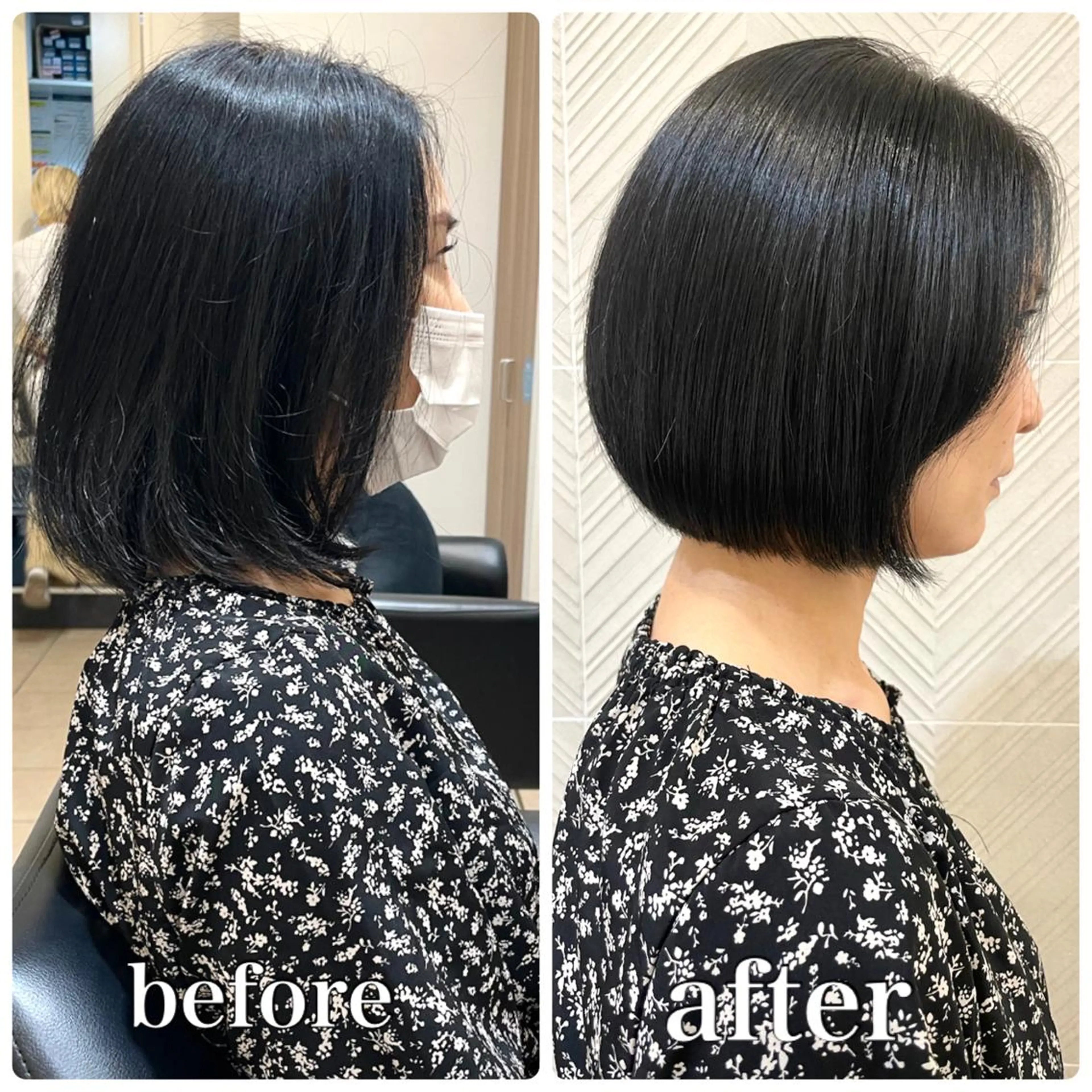 ミディアム カラー ボブ 小顔カット GO TODAY シェアサロン 原宿Verno店所属・髪質改善/ブリーチ/ ボブ特化/よしきのヘアスタイル