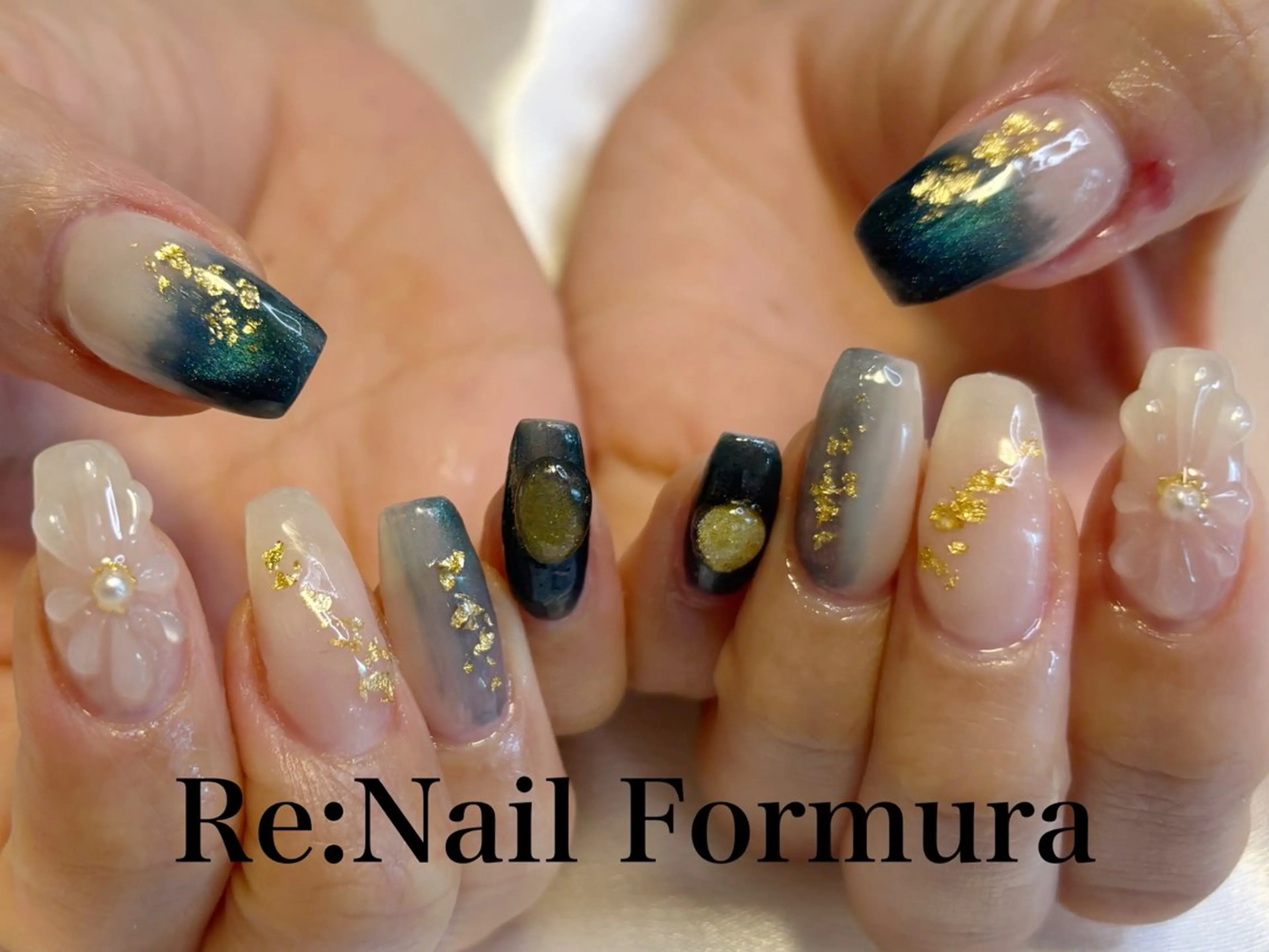 セミロング ハンドネイル Re:Nail Formula所属・kido chieのネイルデザイン