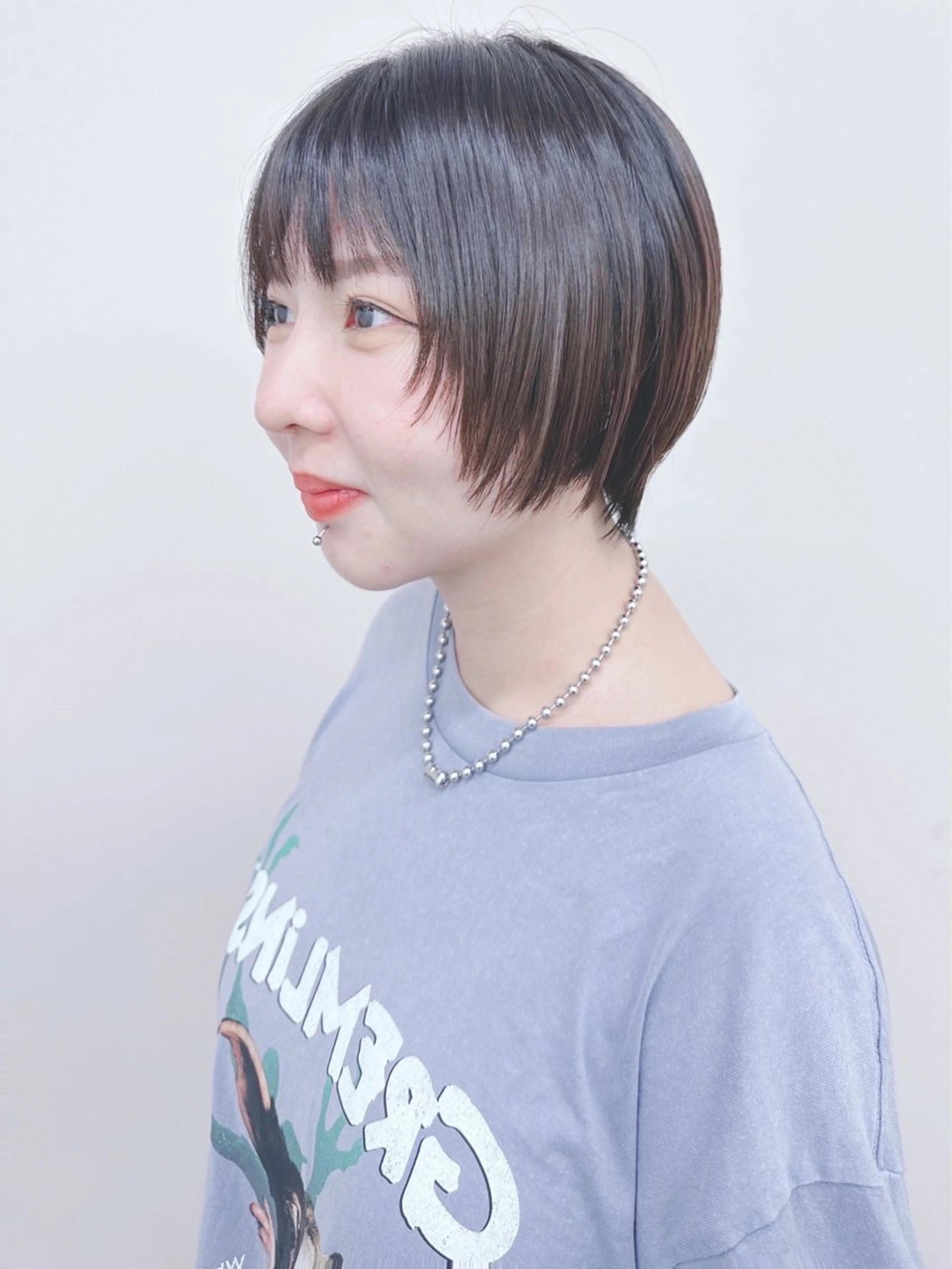 ショート ヘアカラー トリートメント ボブ/ゆるふわ ボブパーマ/とういのヘアスタイル