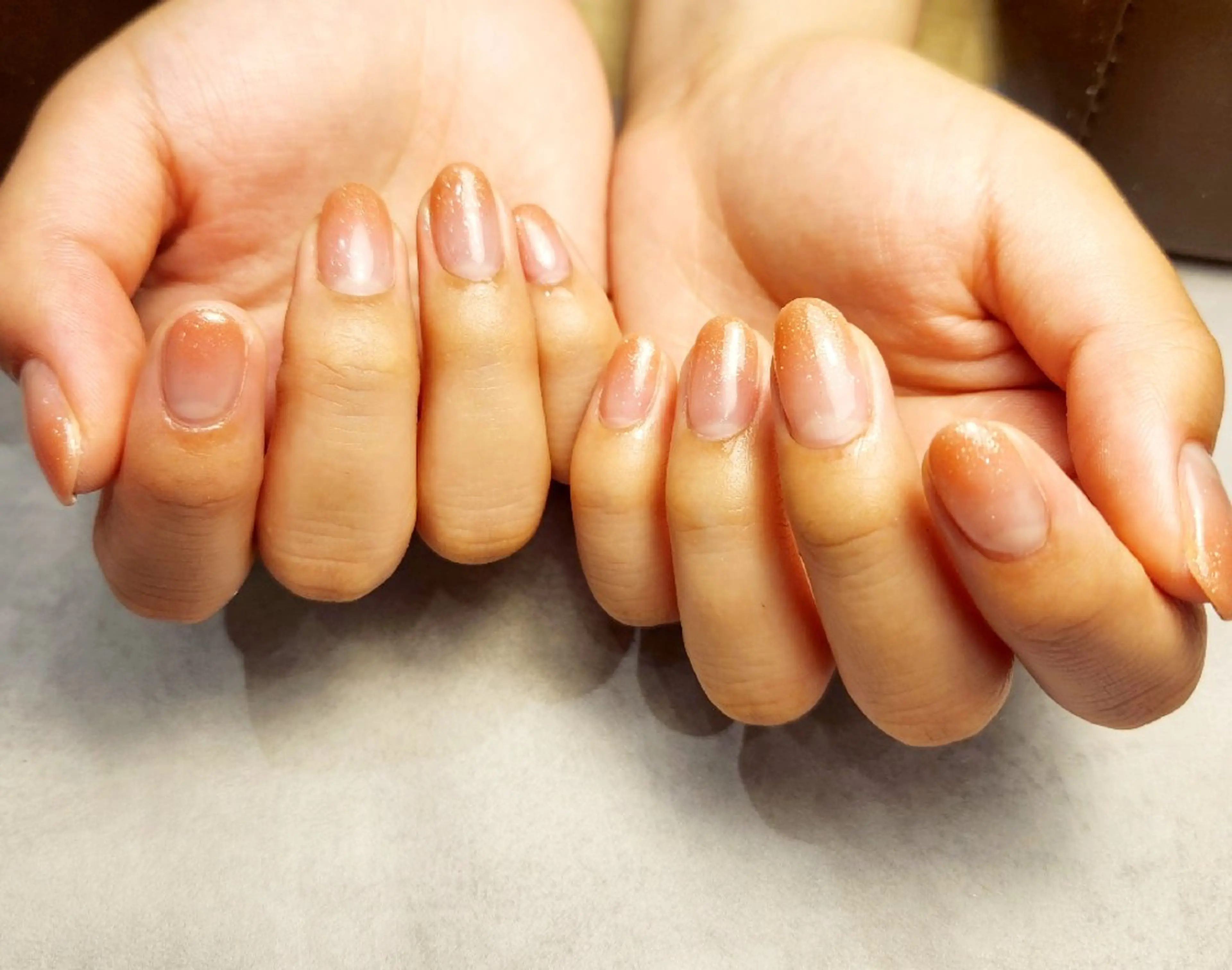 ネイル グラデーション ラメ(グリッター) ラメグラデーション ピンク スマイルニコ Aiのネイルデザイン