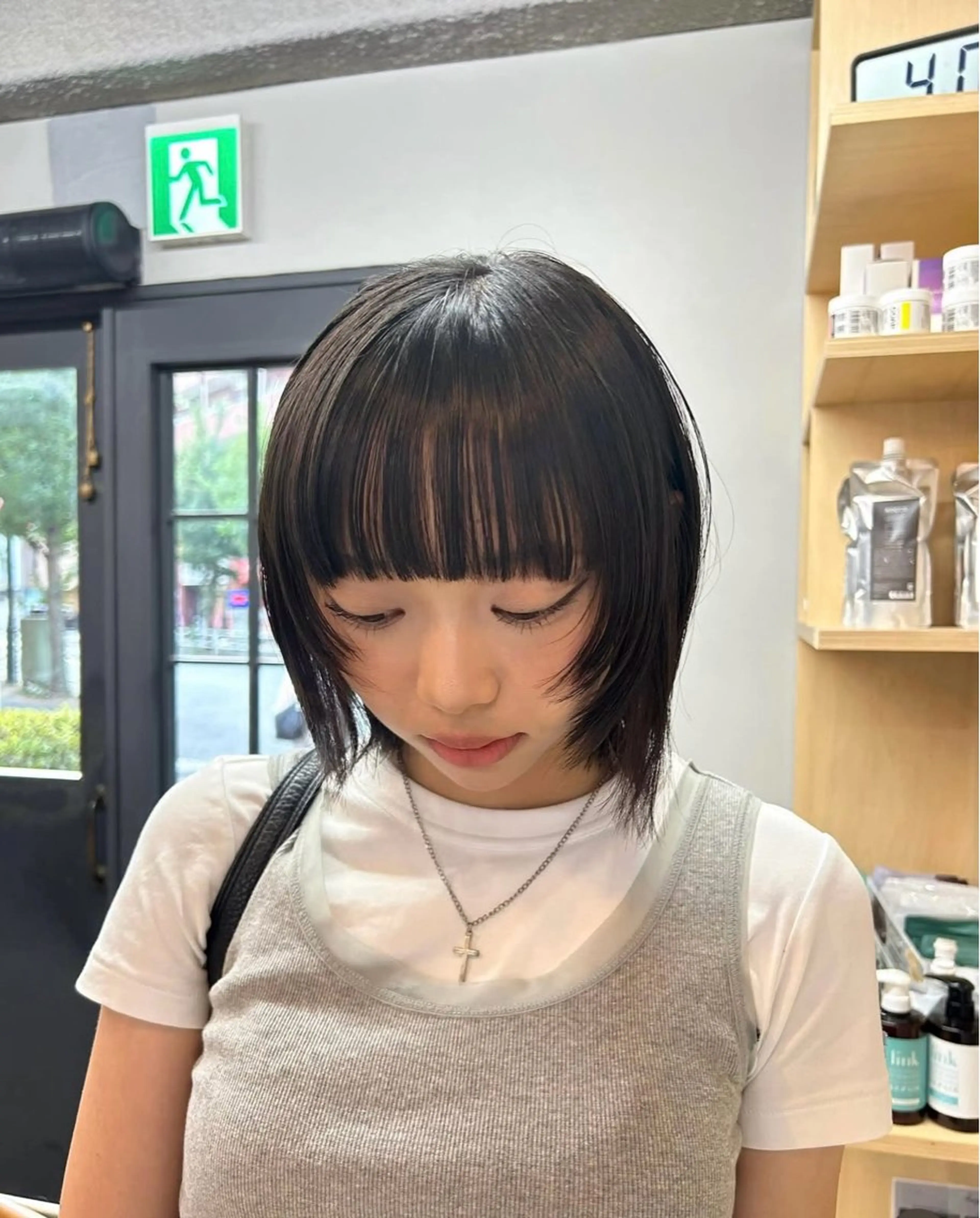 ショート カラー ボブレイヤー グレージュ ボブ レイヤーカット カット ヘアカラー トリートメント ラフで可愛いヘア 🐈‍⬛Rukaのヘアスタイル