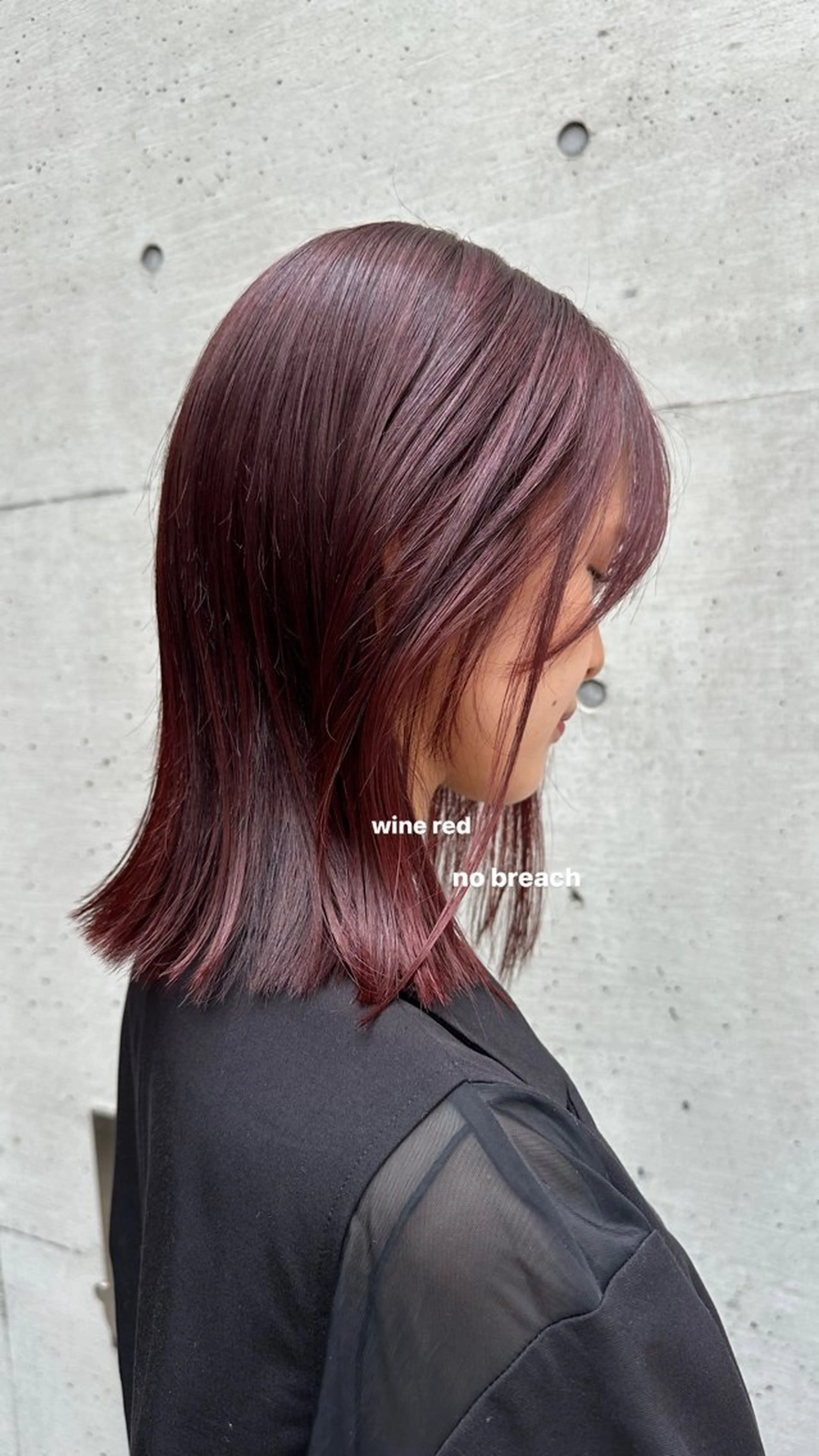 ミディアム カラー 韓国レイヤーカット/ 艶カラー/ noaのヘアスタイル