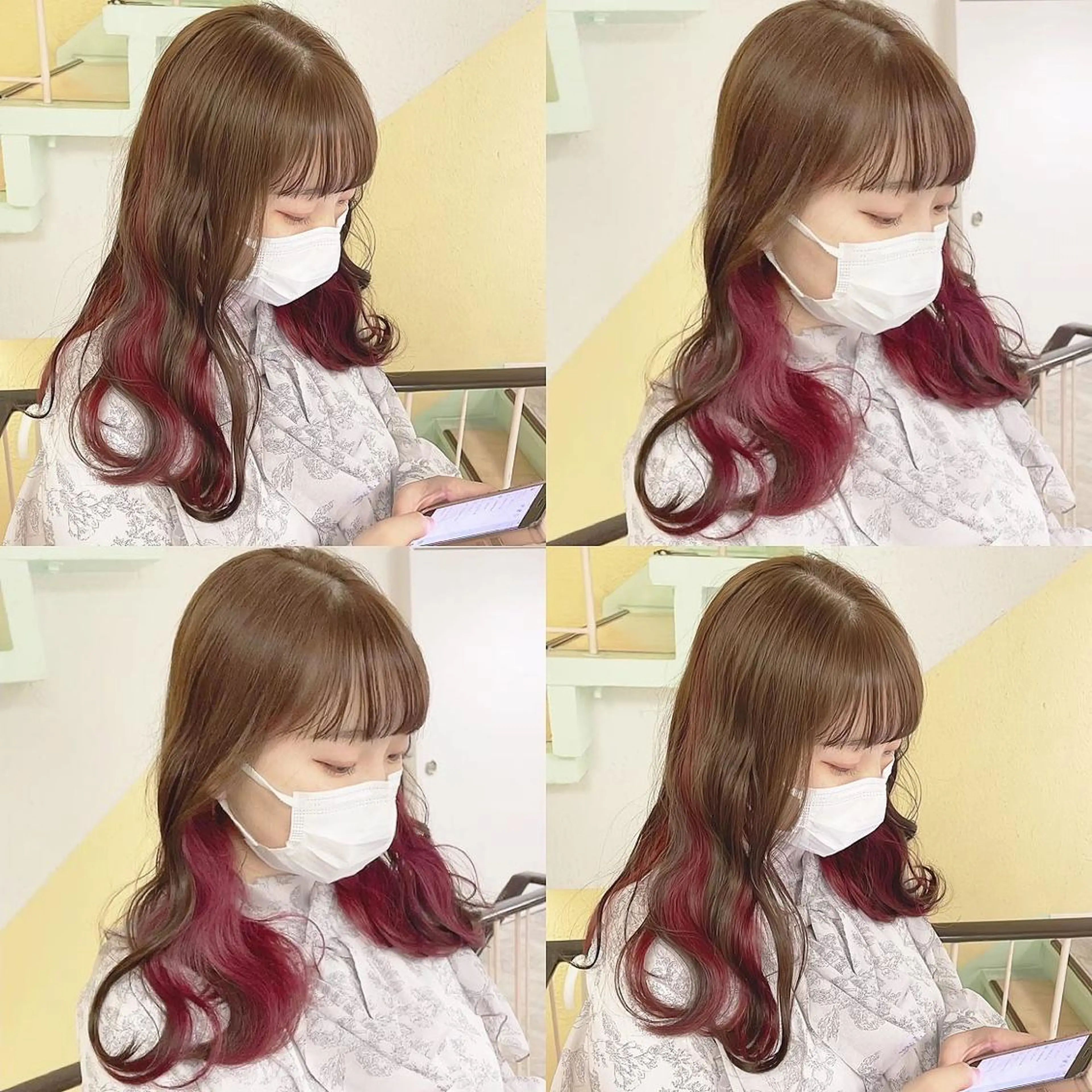 カラー ヘアカラー トリートメント 渋谷:インナーカラー ／🍒エリカ🍒のヘアスタイル