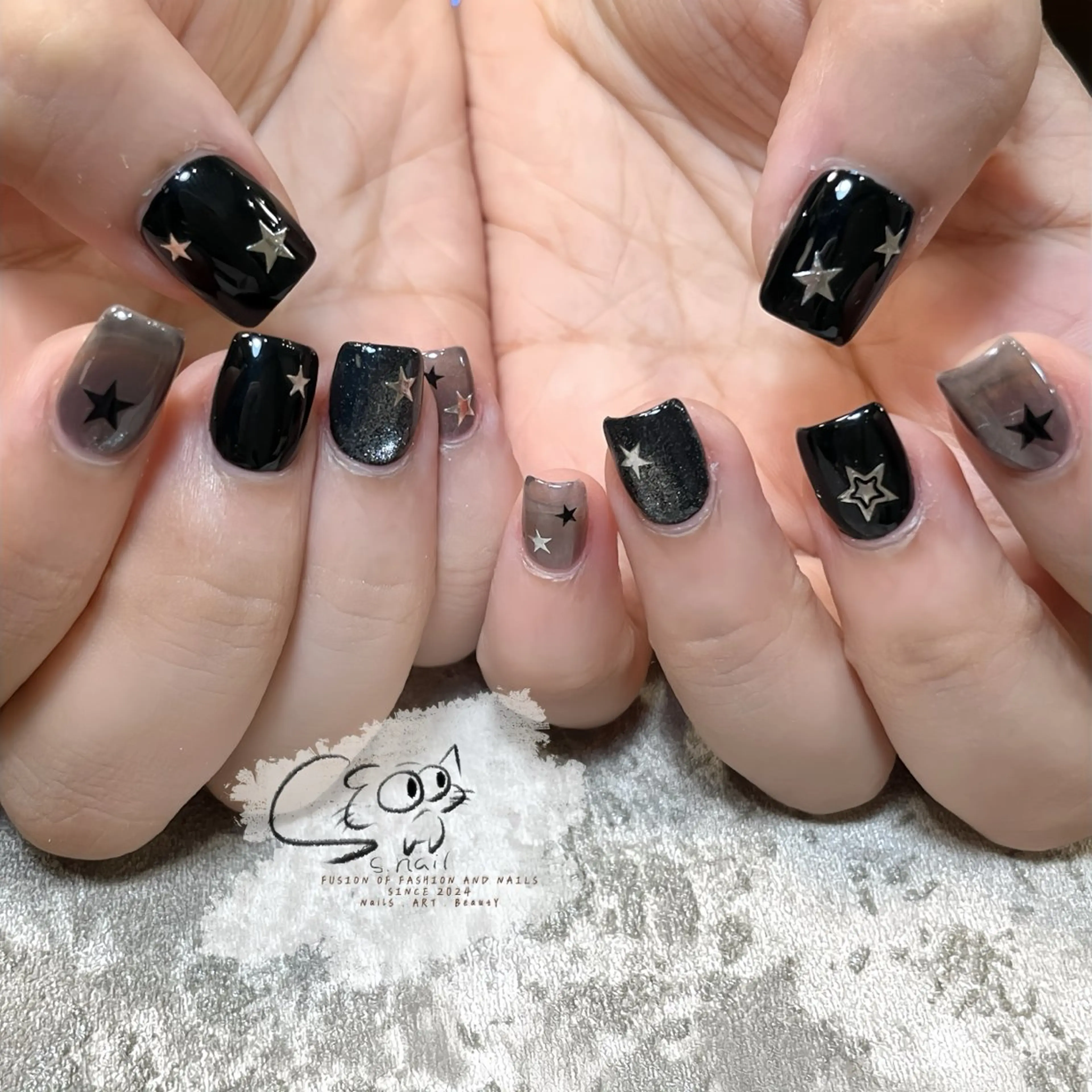 ネイル チークネイル フレンチネイル グラデーション マグネットネイル ワンカラーネイル S.nail _のネイルデザイン