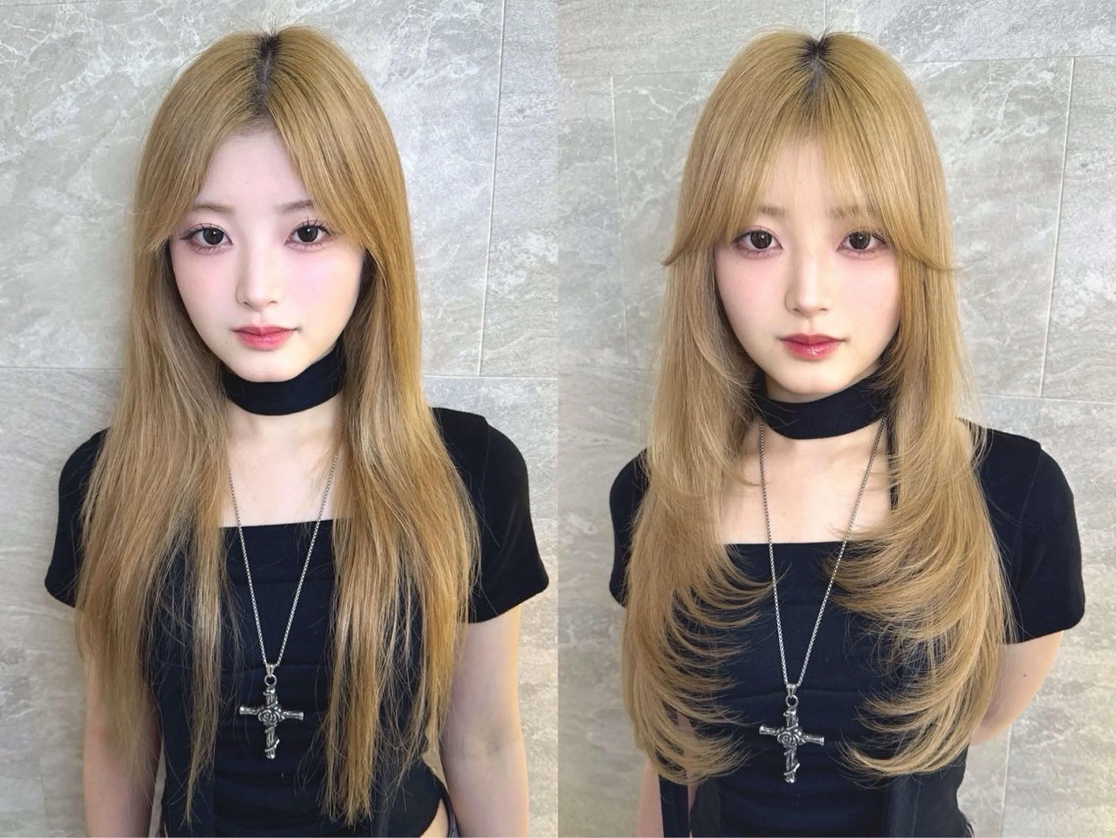 セミロング 韓国ヘア/美髪矯正/ Haruna🦋のヘアスタイル