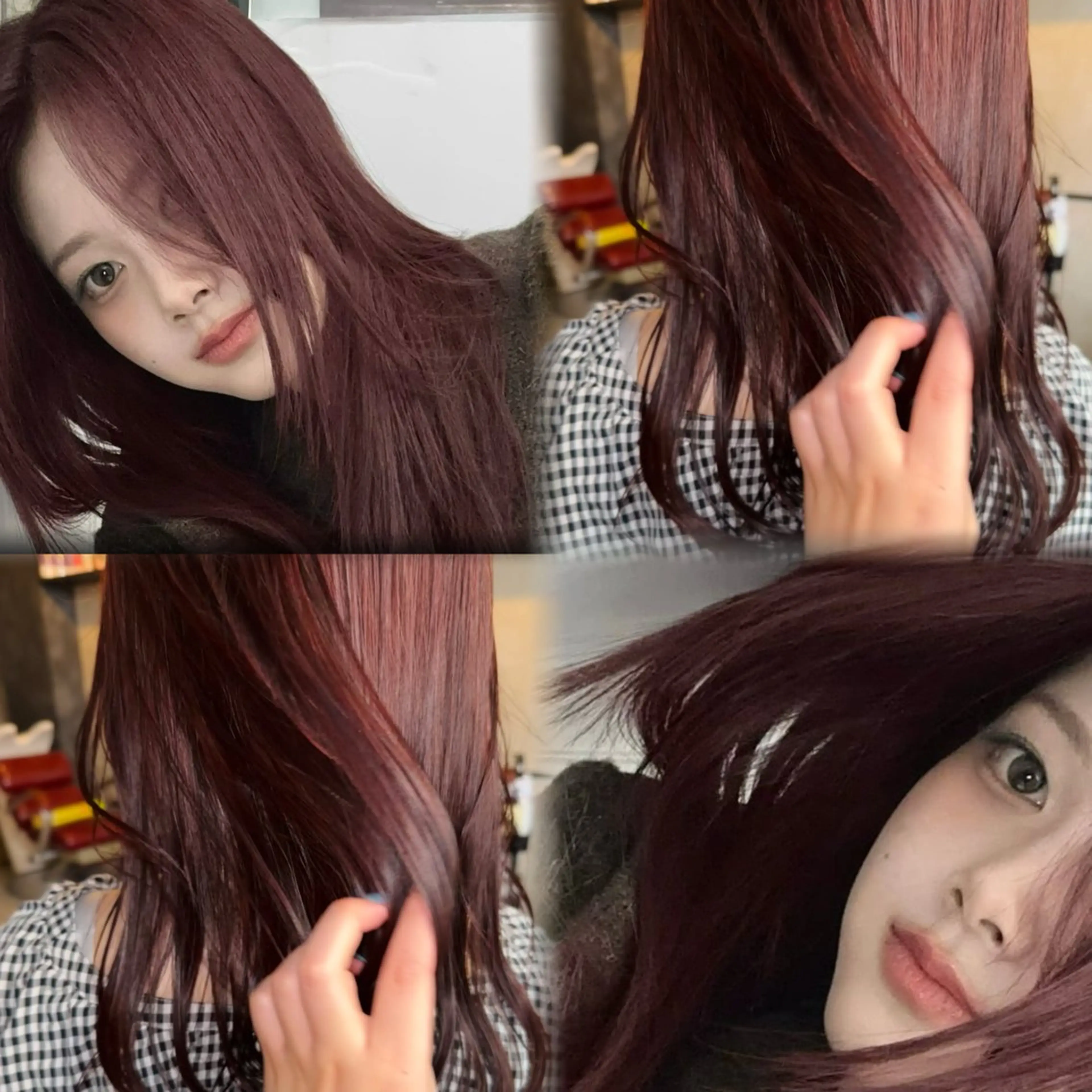 ロング カラー レッドカラー ainya/心斎橋 /ハイトーン/カラーのヘアスタイル