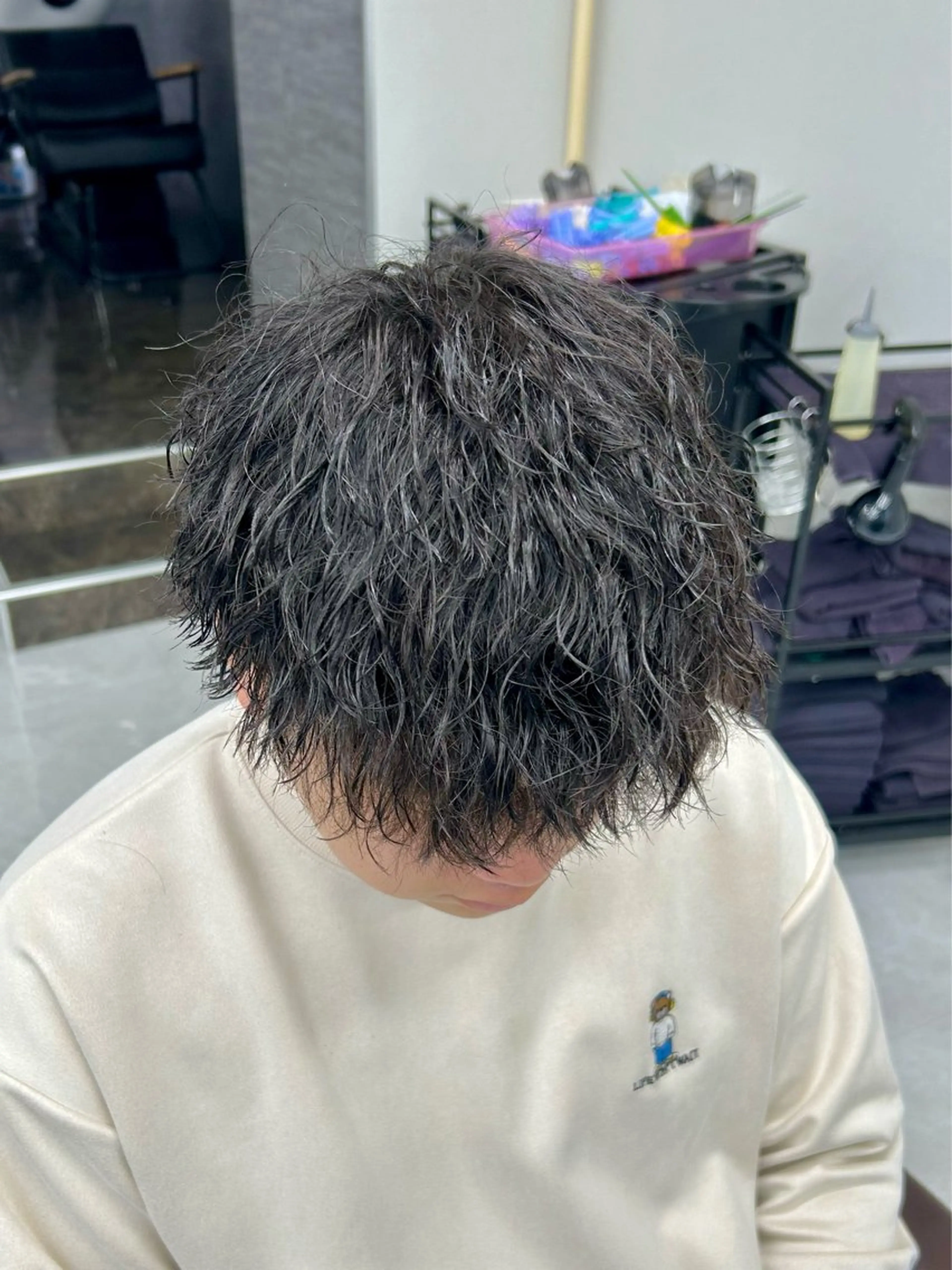 ミディアム パーマ メンズ 🏁メンズパーマ/ RYOYAのヘアスタイル