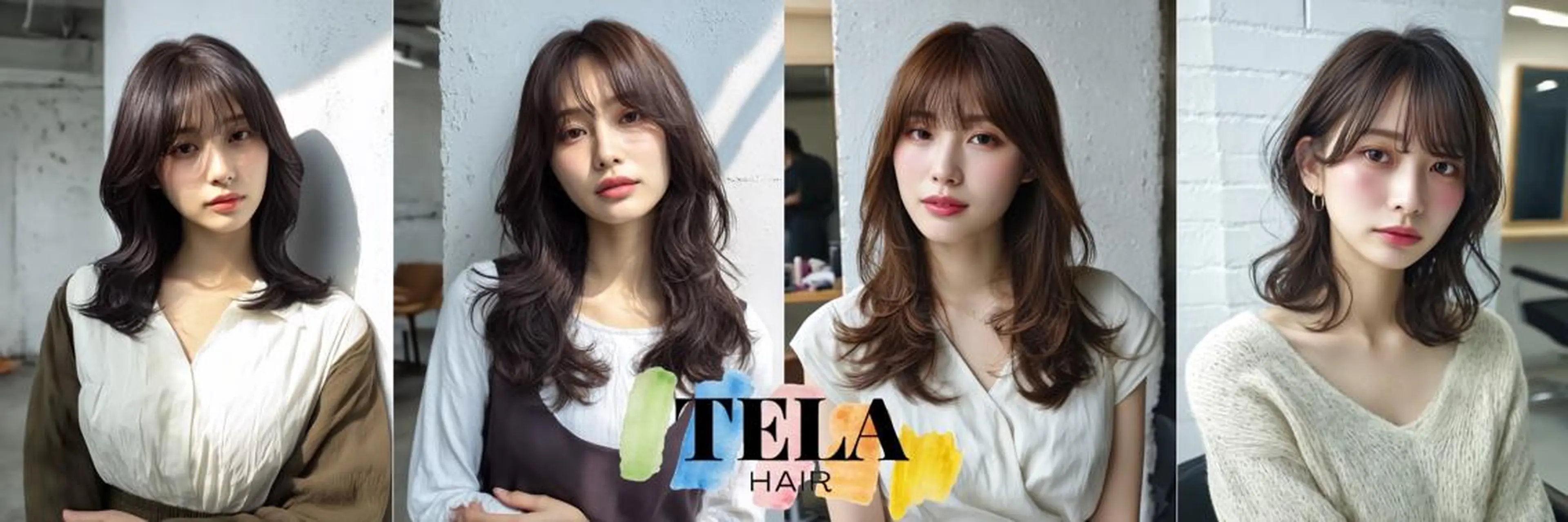 ミディアム カット ヘアカラー トリートメント TELAHAIR 髪質改善特化型サロンのヘアスタイル