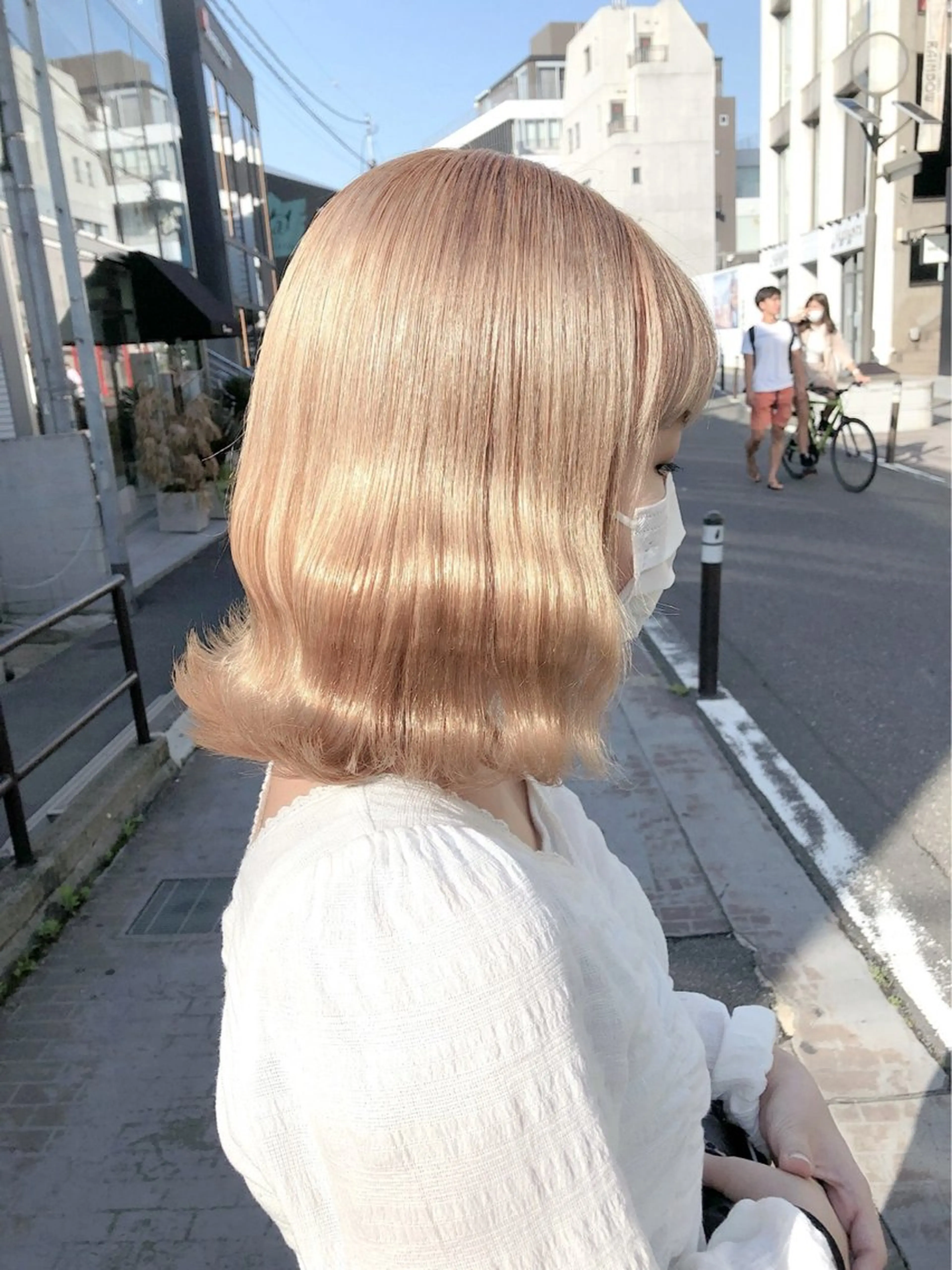 セミロング ピンクブラウン パープルカラー エクステ 髪質改善 ヘアカラー エクステ/髪質改善 🖤RYUSEI🖤のヘアスタイル