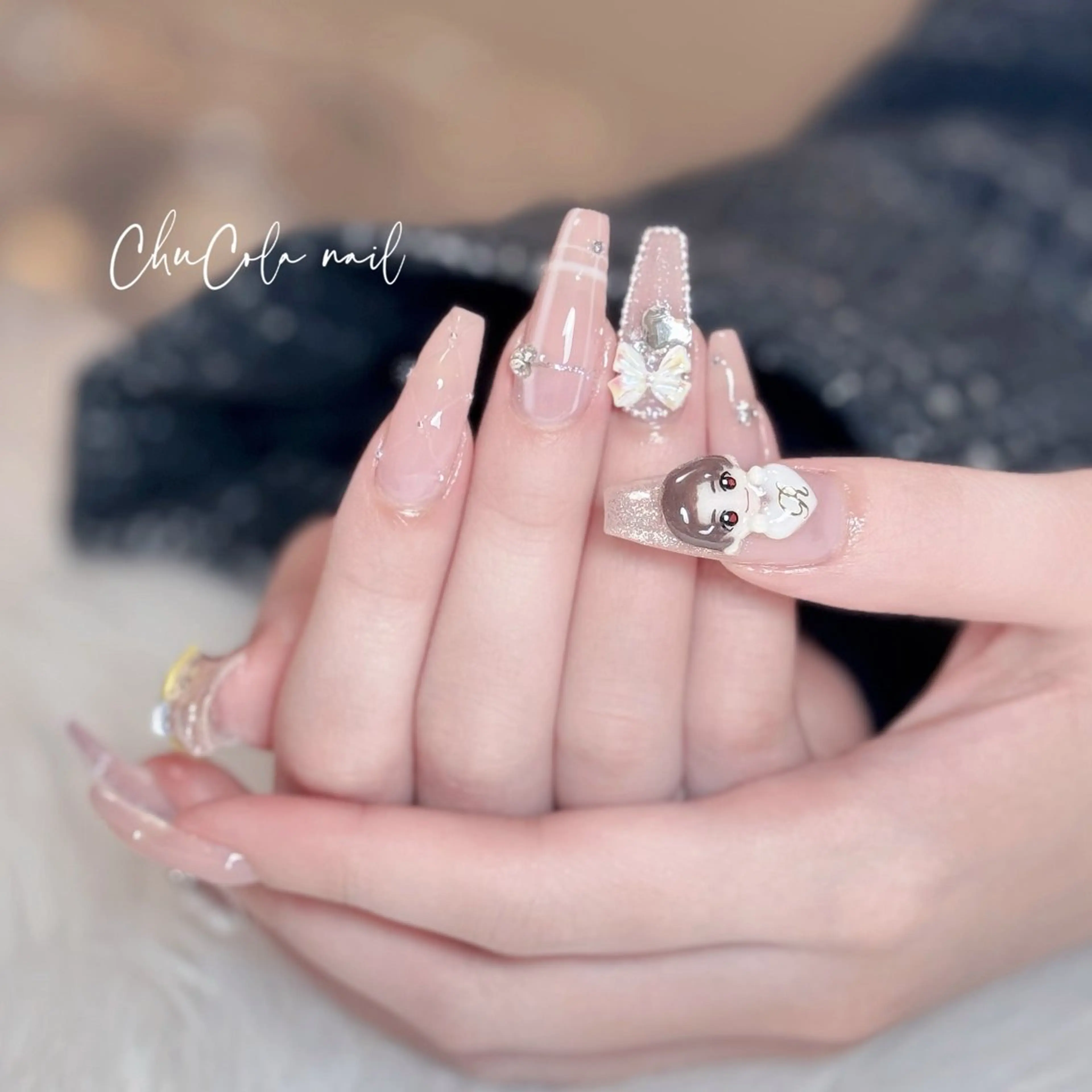 ネイル ピンク ワンホンネイル nailsalon ChuColaのネイルデザイン