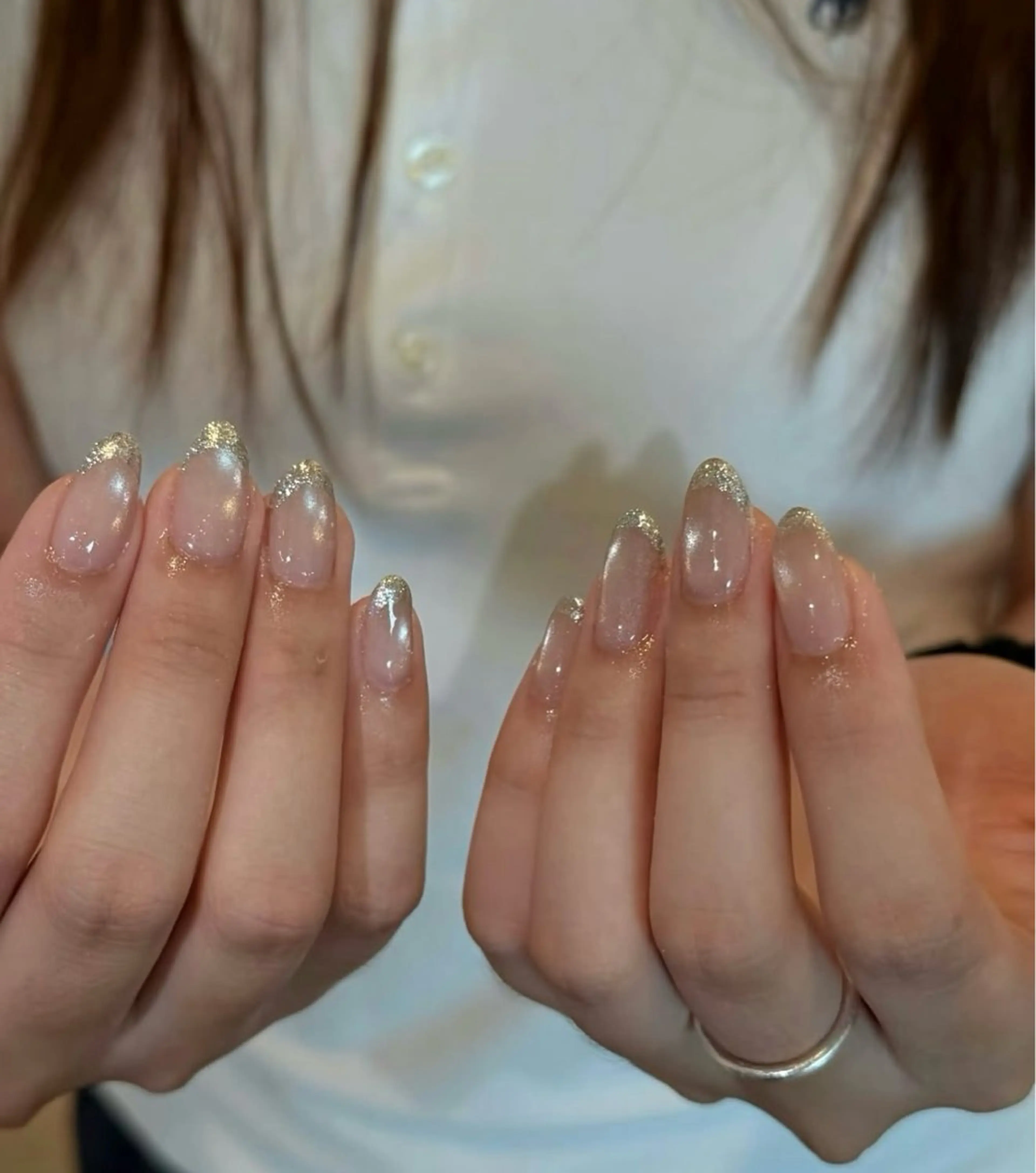 ネイル アートネイル オーロラネイル ブルー チークネイル フットネイル ハンドネイル NAILS168 新大久保店のネイルデザイン