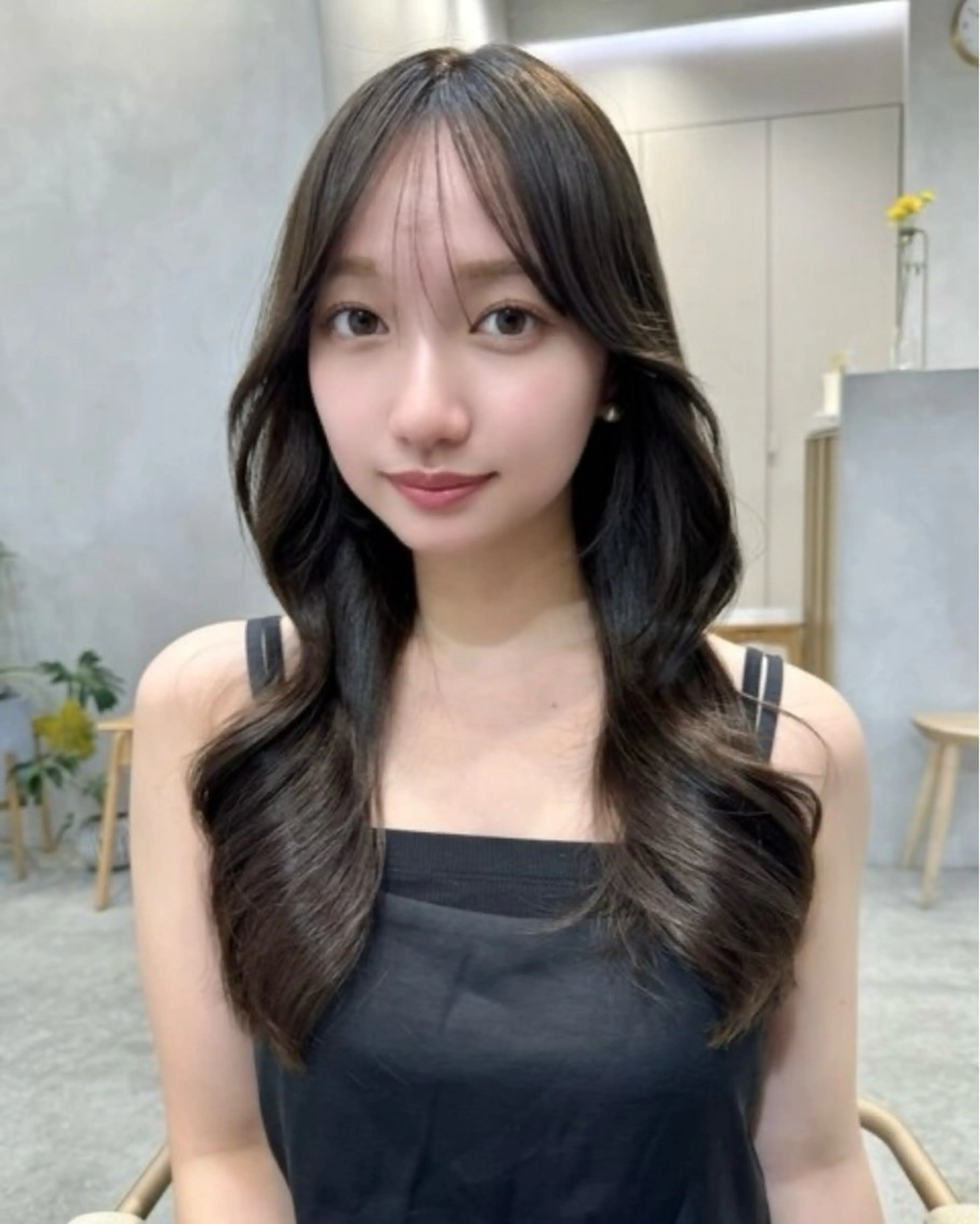 セミロング カット ヘアカラー トリートメント 表参道ミディアム レイヤー山岸季生のヘアスタイル